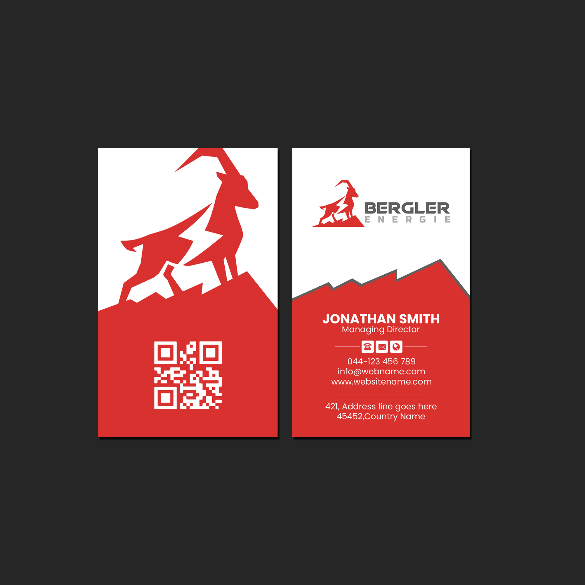 Diseño de Tarjeta de Presentación por Creations Box 2015 para BerglerEnergie AG | Diseño #32525905