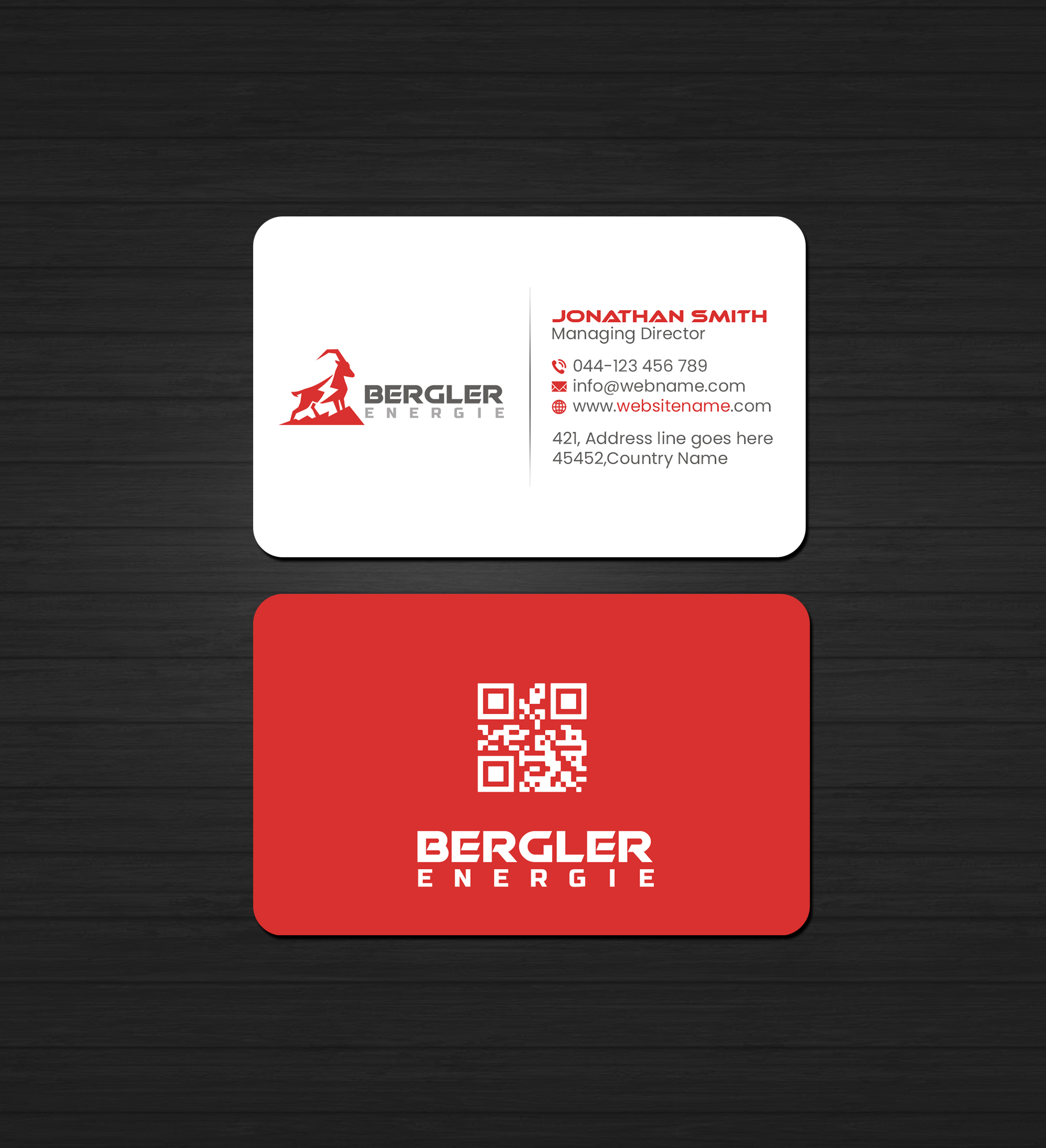 Business Card Design by Creations Box 2015 for BerglerEnergie AG | Design #32525919