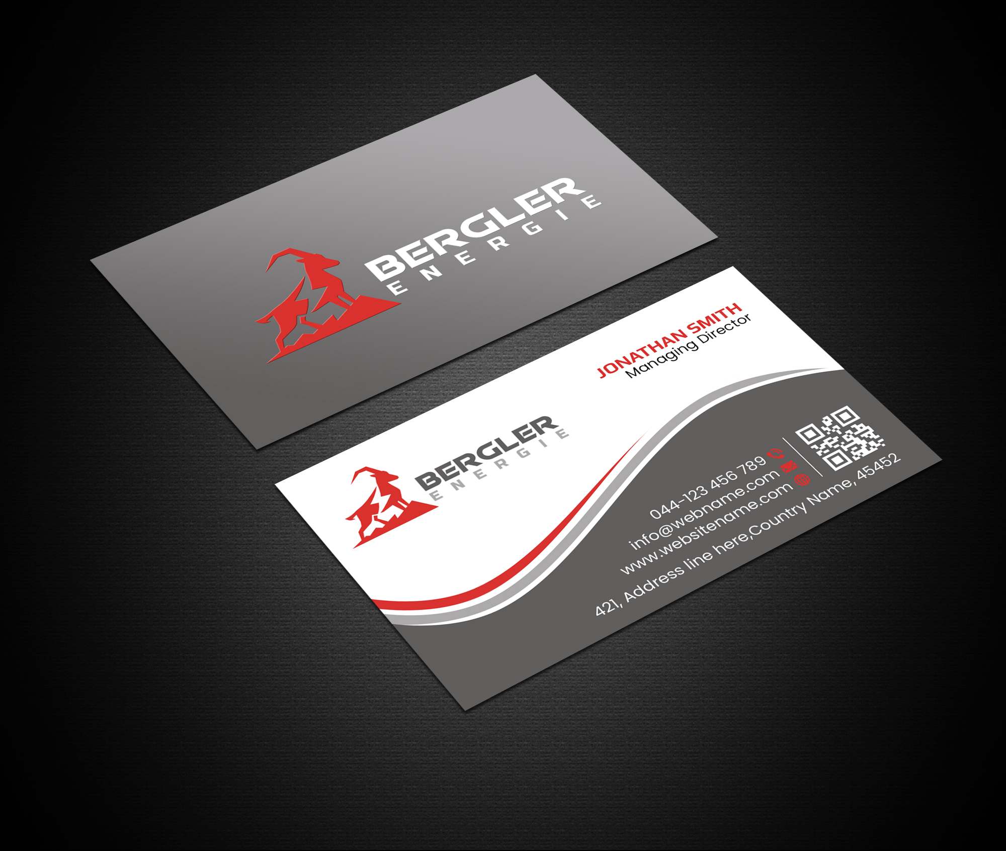 Diseño de Tarjeta de Presentación por Creations Box 2015 para BerglerEnergie AG | Diseño #32525921