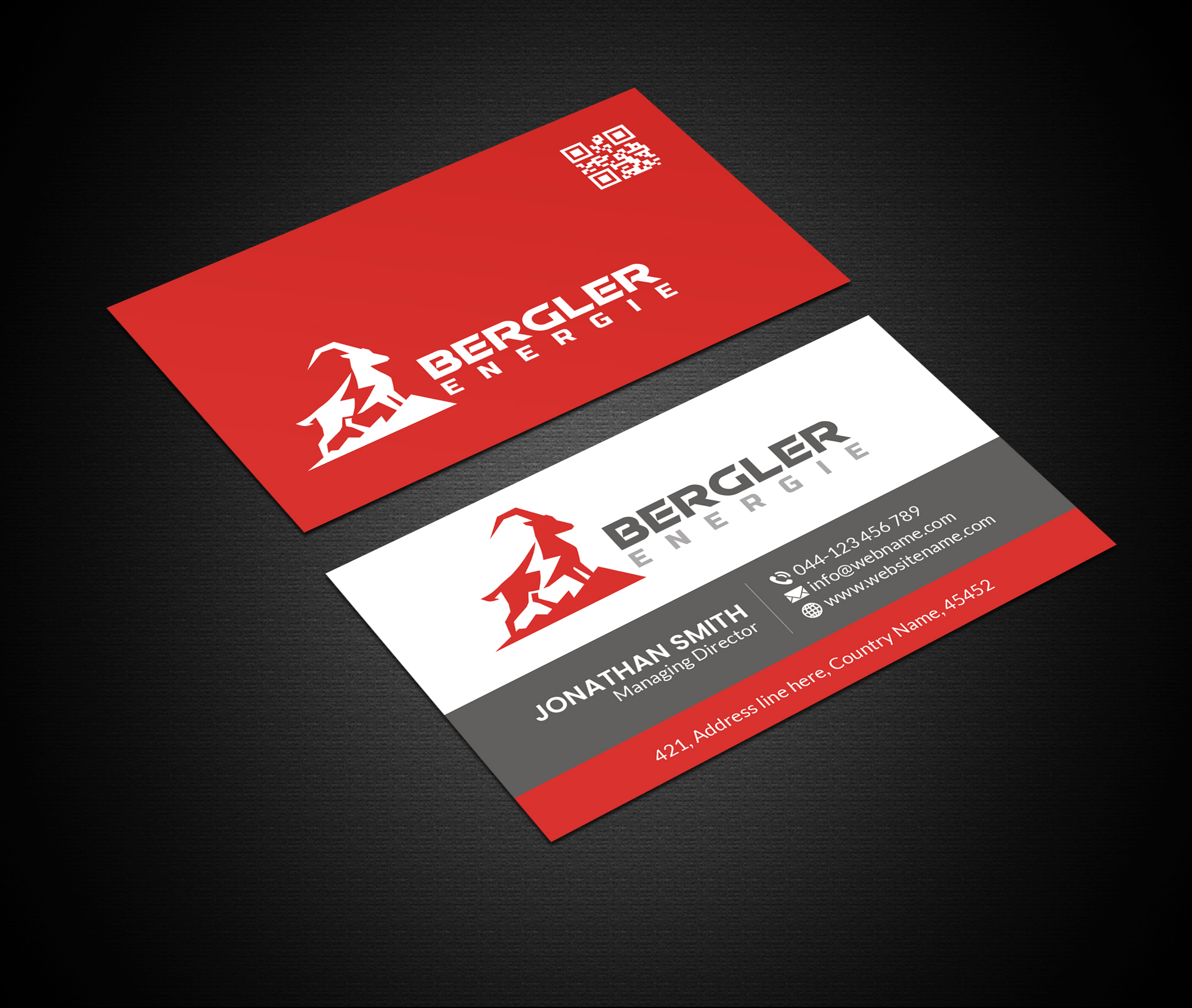Business Card Design by Creations Box 2015 for BerglerEnergie AG | Design #32529937