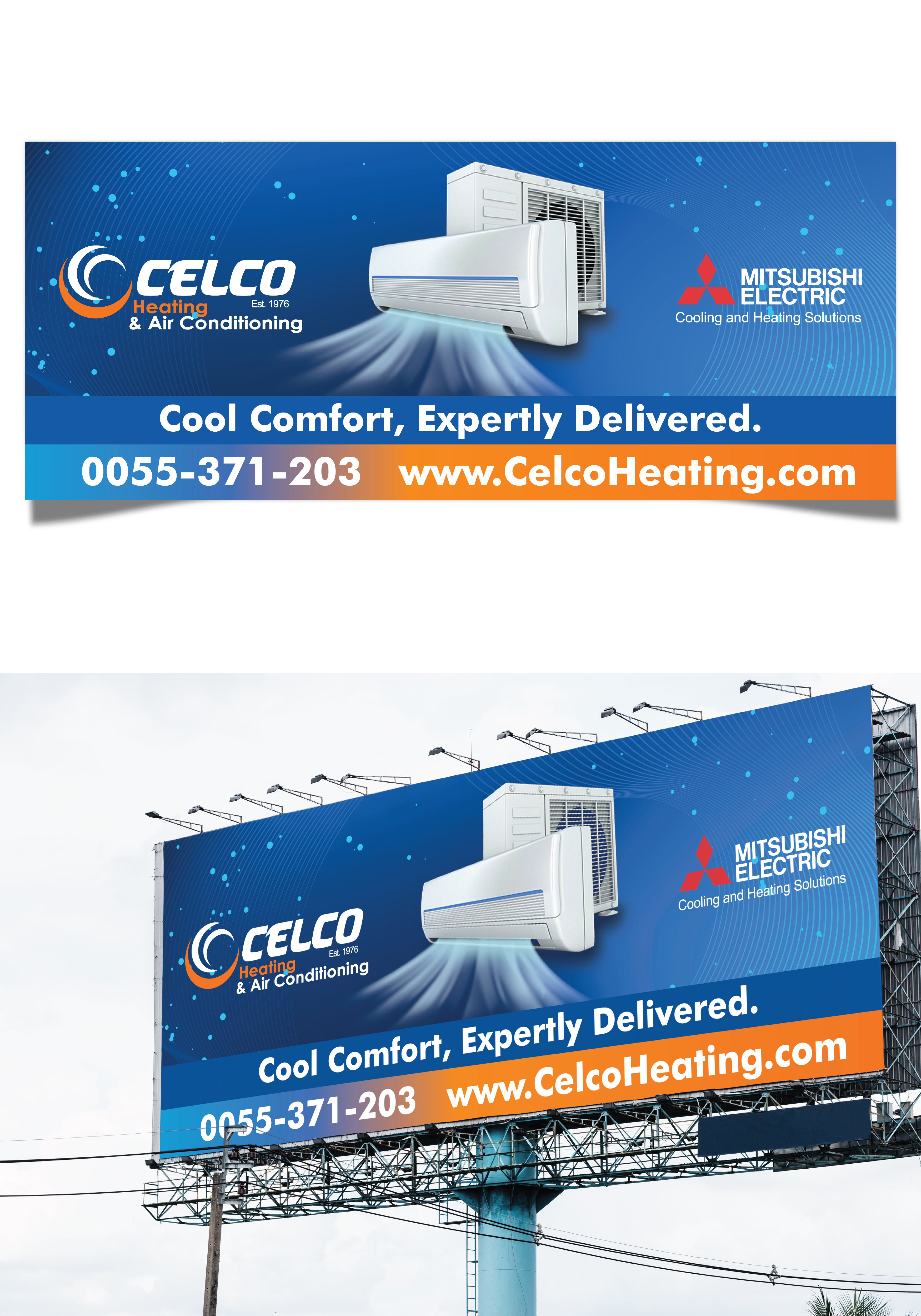 Billboard Design by Will M. for Celco Heating and AC | Design #32556771