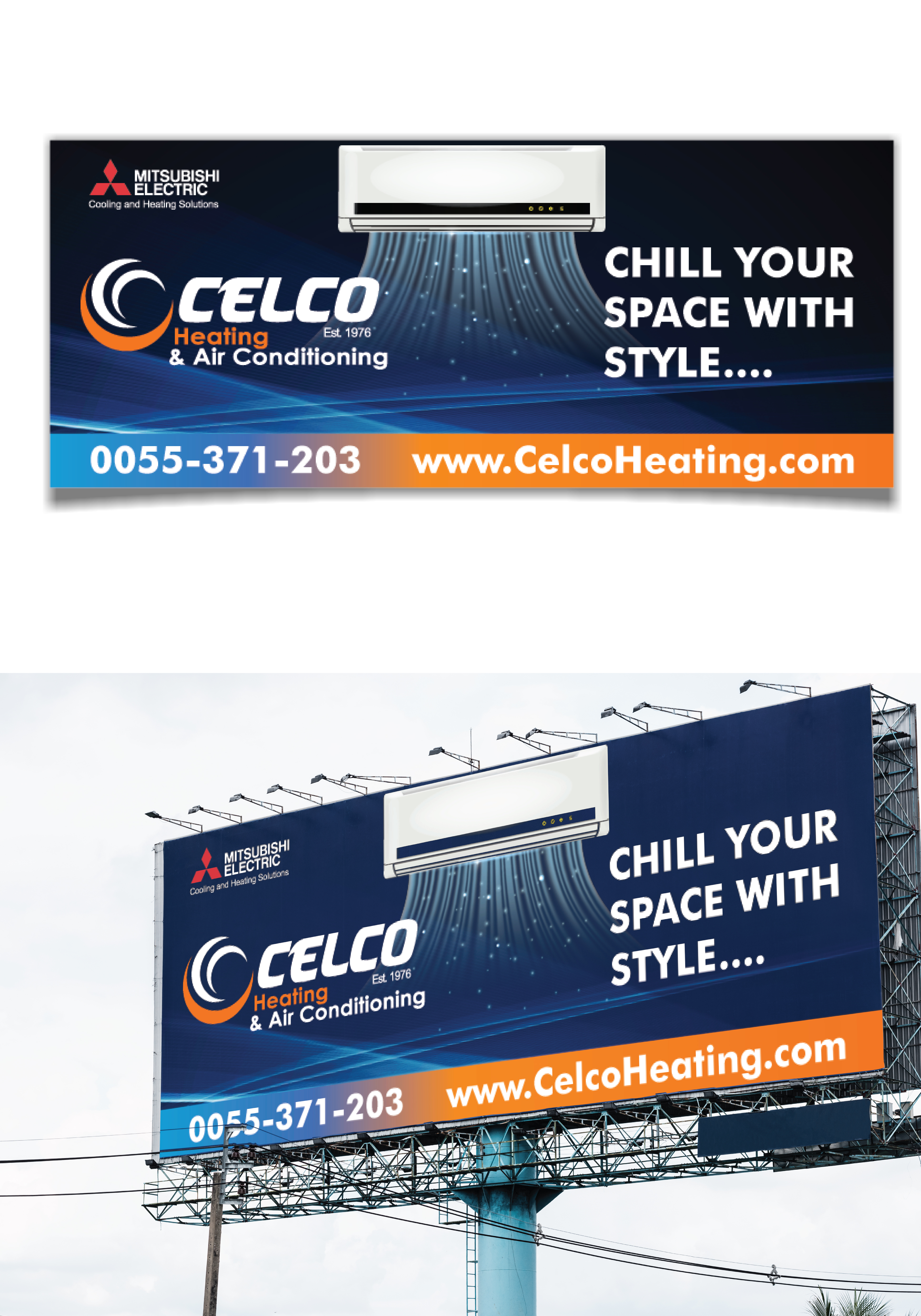 Billboard Design by Will M. for Celco Heating and AC | Design #32557133