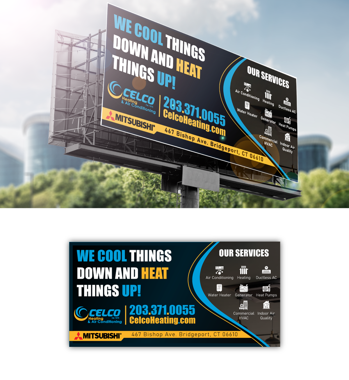Billboard Design by Digi_Design555 for Celco Heating and AC | Design #32550444