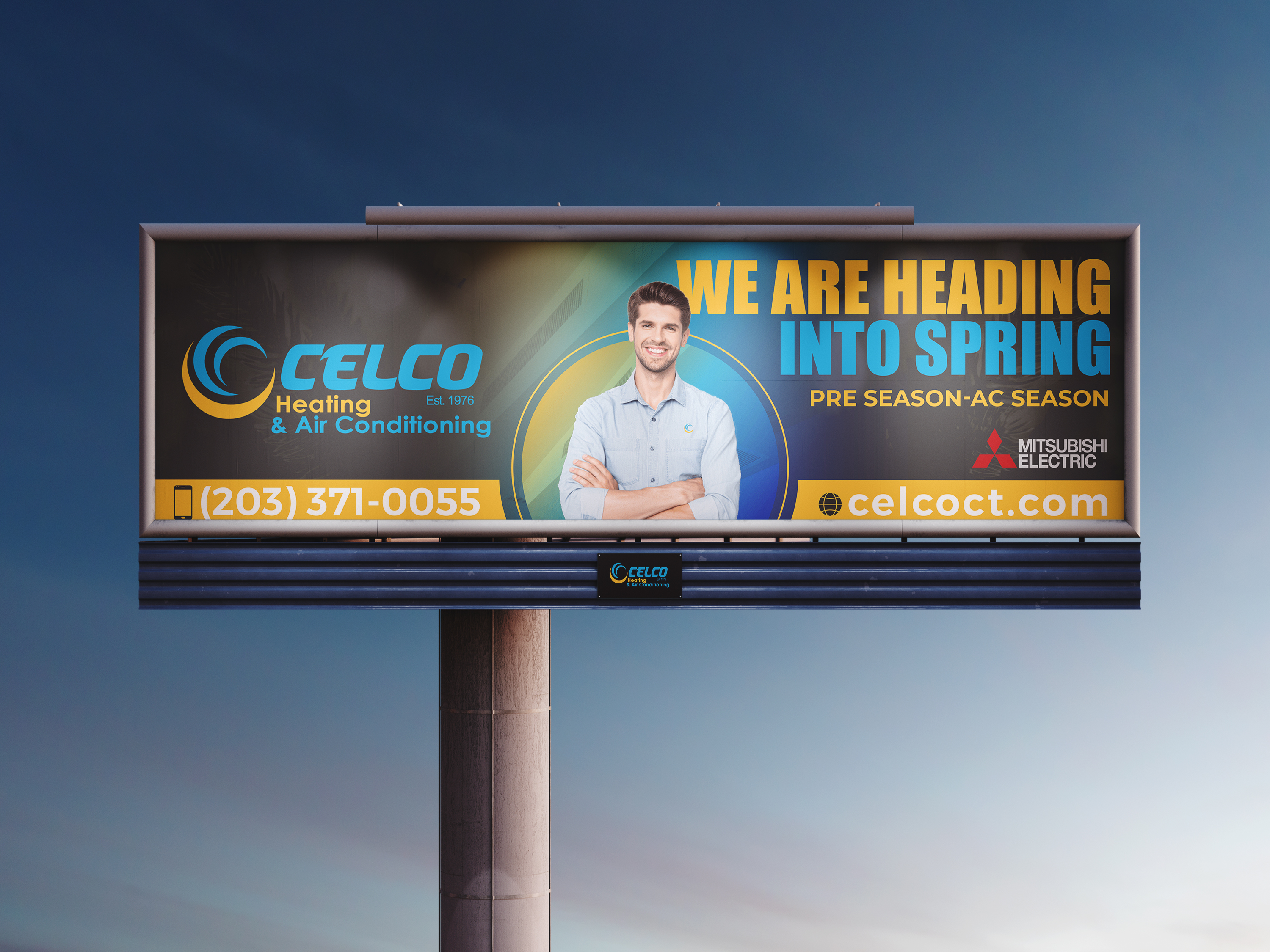 Billboard Design by Sun Creative for Celco Heating and AC | Design #32535401