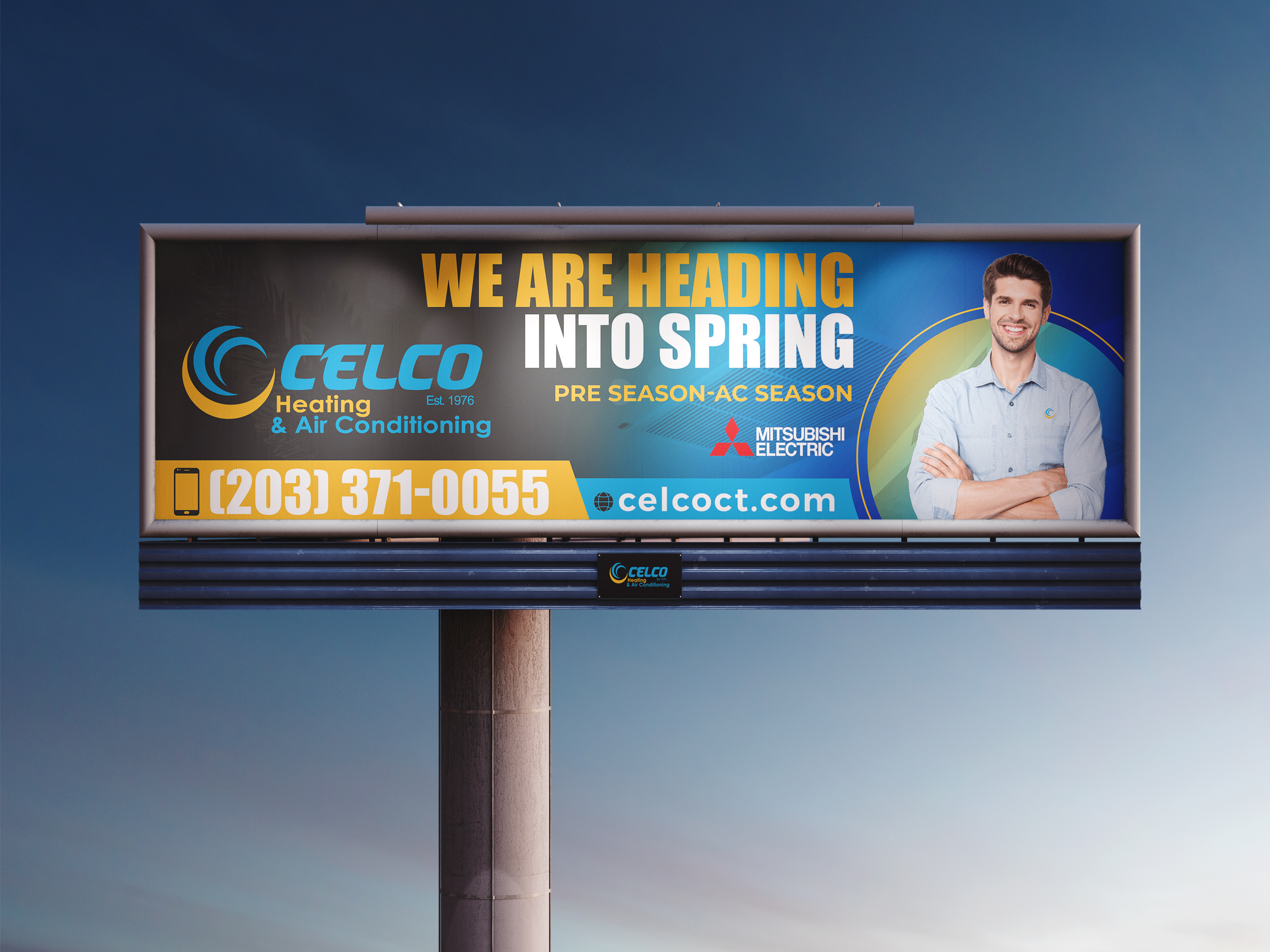 Billboard Design by Sun Creative for Celco Heating and AC | Design #32535509