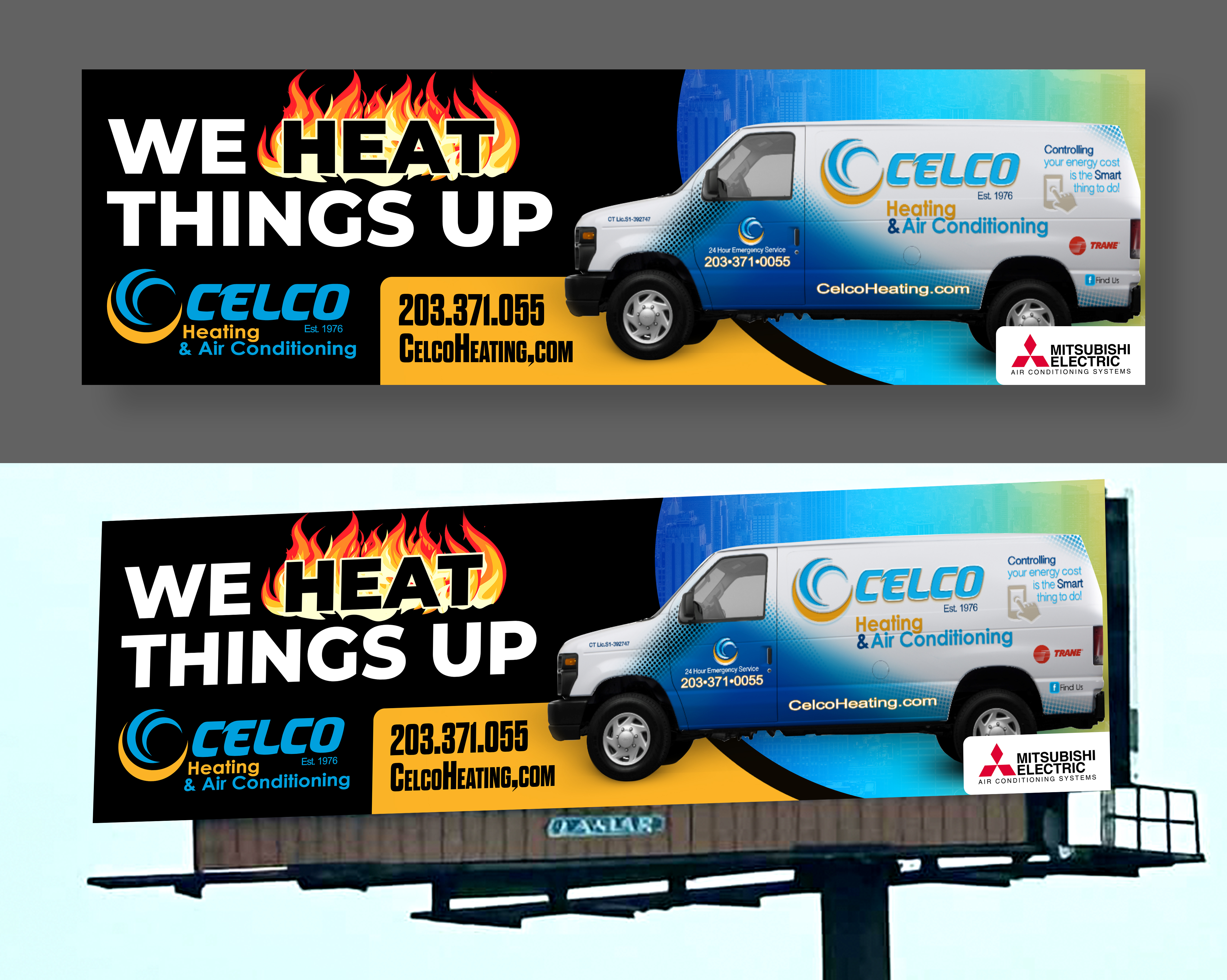 Billboard Design by Md. Humayun for Celco Heating and AC | Design #32551136