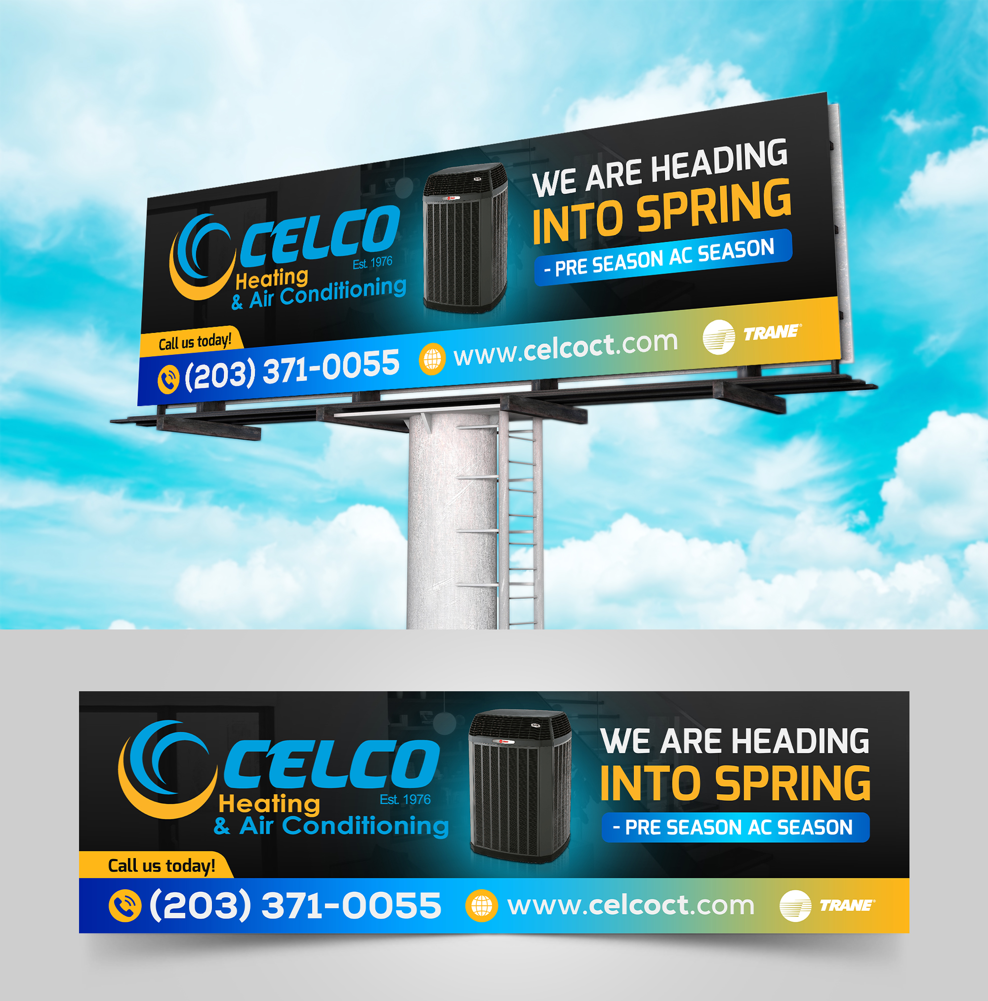 Billboard Design by Sam.Art for Celco Heating and AC | Design #32538137