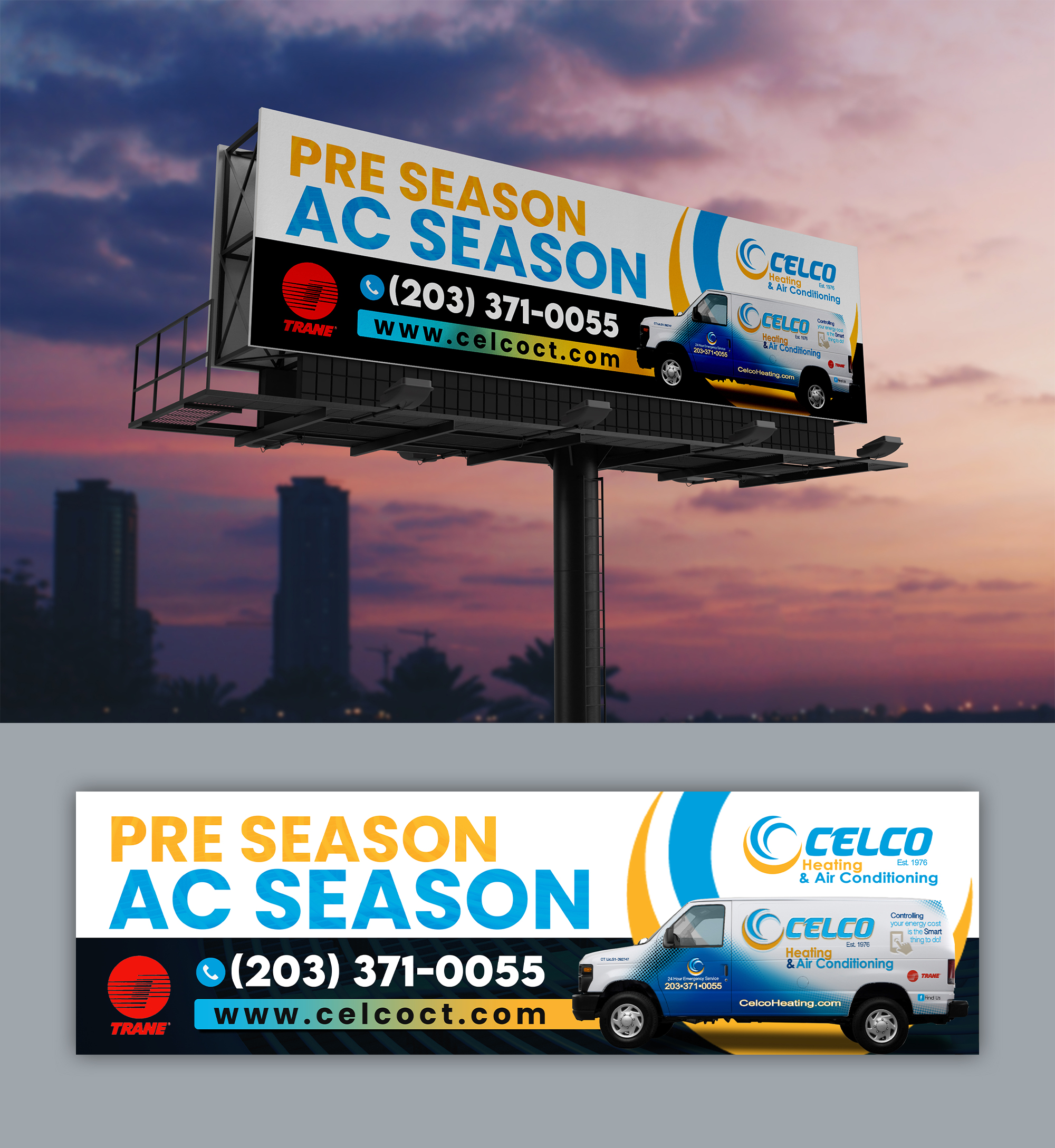 Billboard Design by debdesign for Celco Heating and AC | Design #32579107