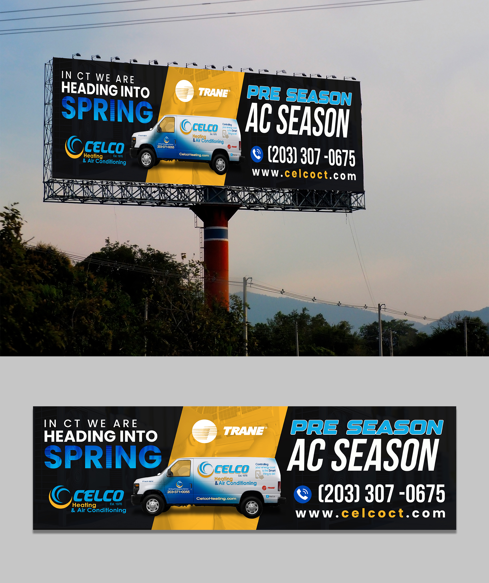 Billboard Design by debdesign for Celco Heating and AC | Design #32579133