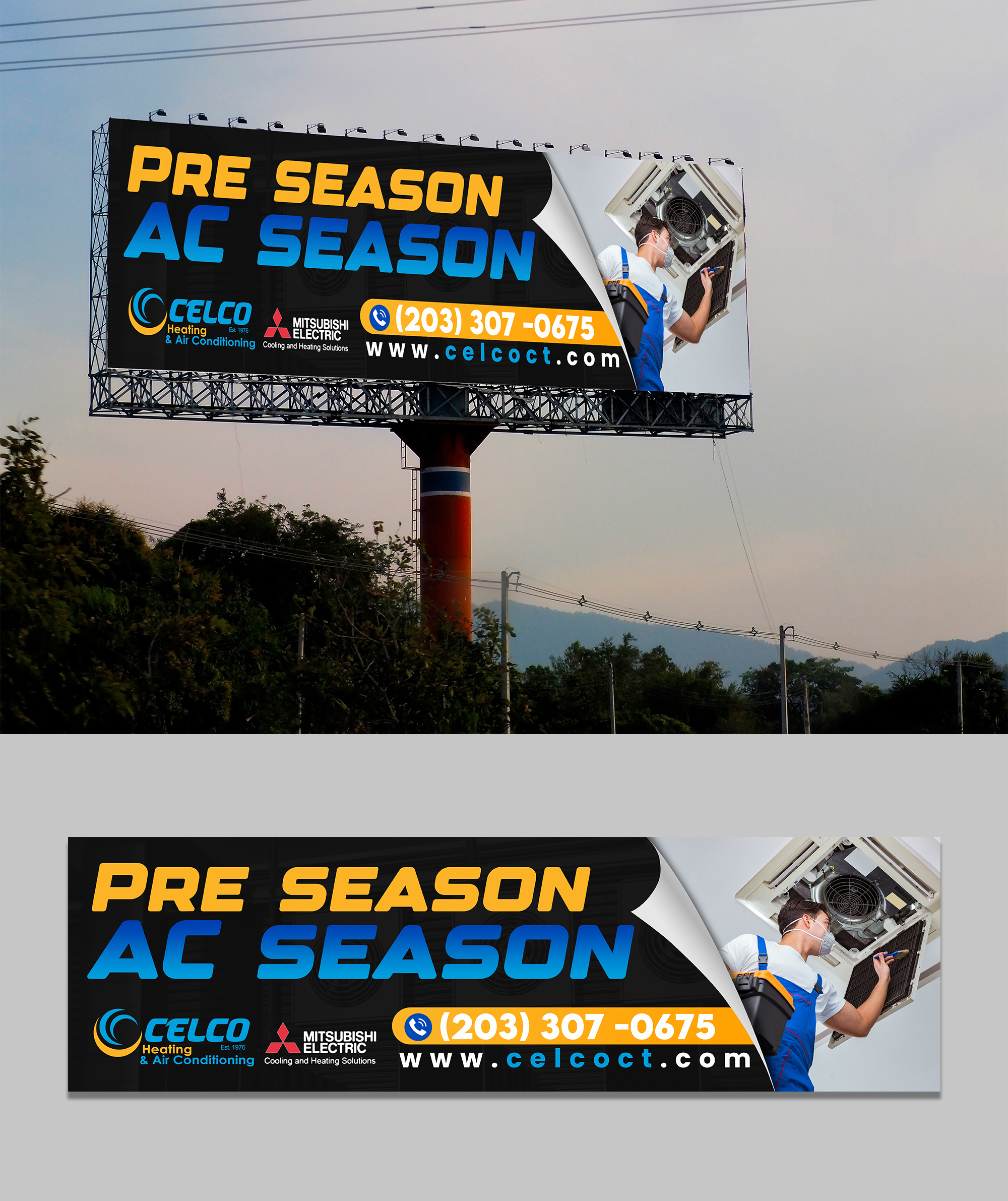 Billboard Design by debdesign for Celco Heating and AC | Design #32579134