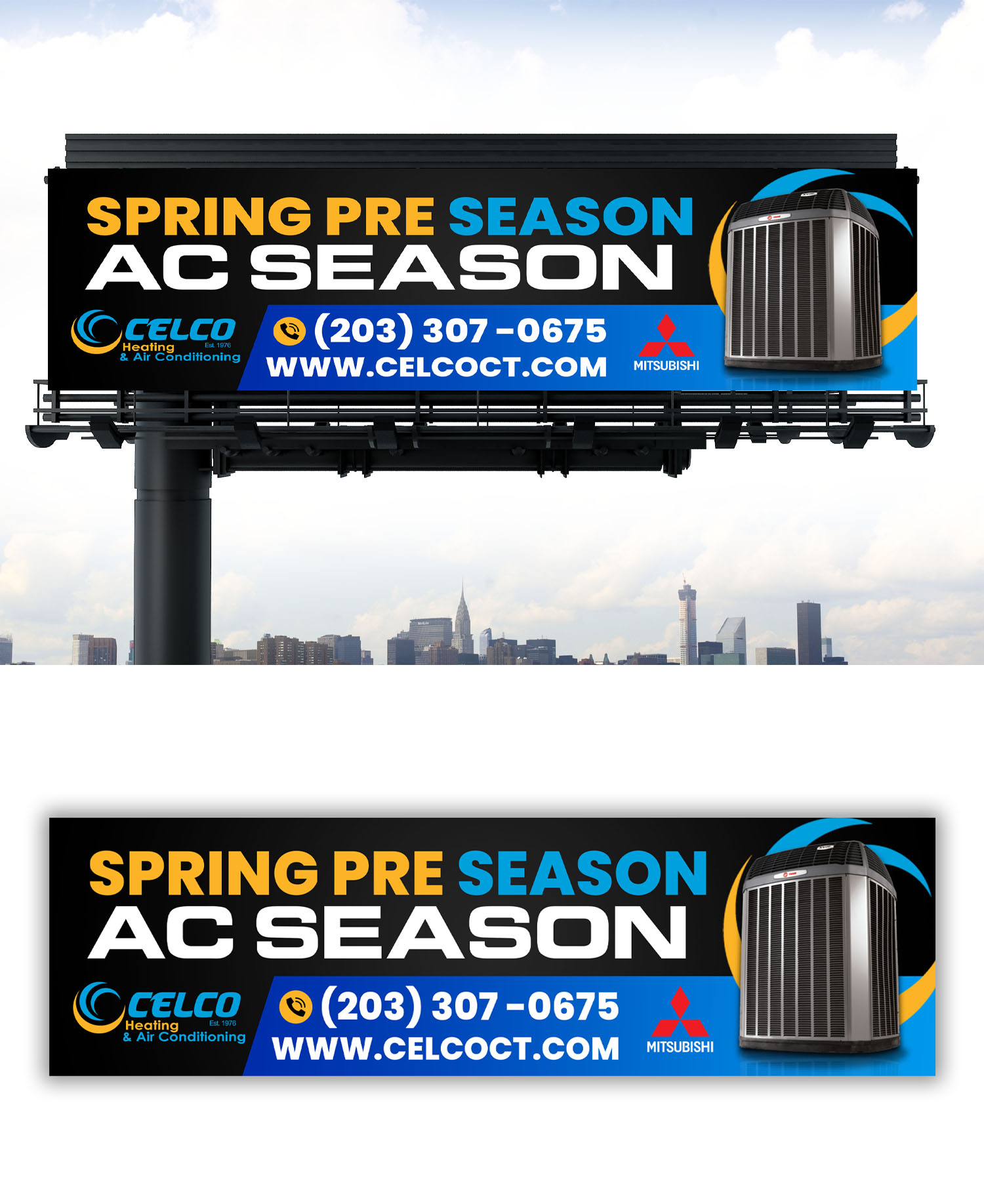 Billboard Design by debdesign for Celco Heating and AC | Design #32579171