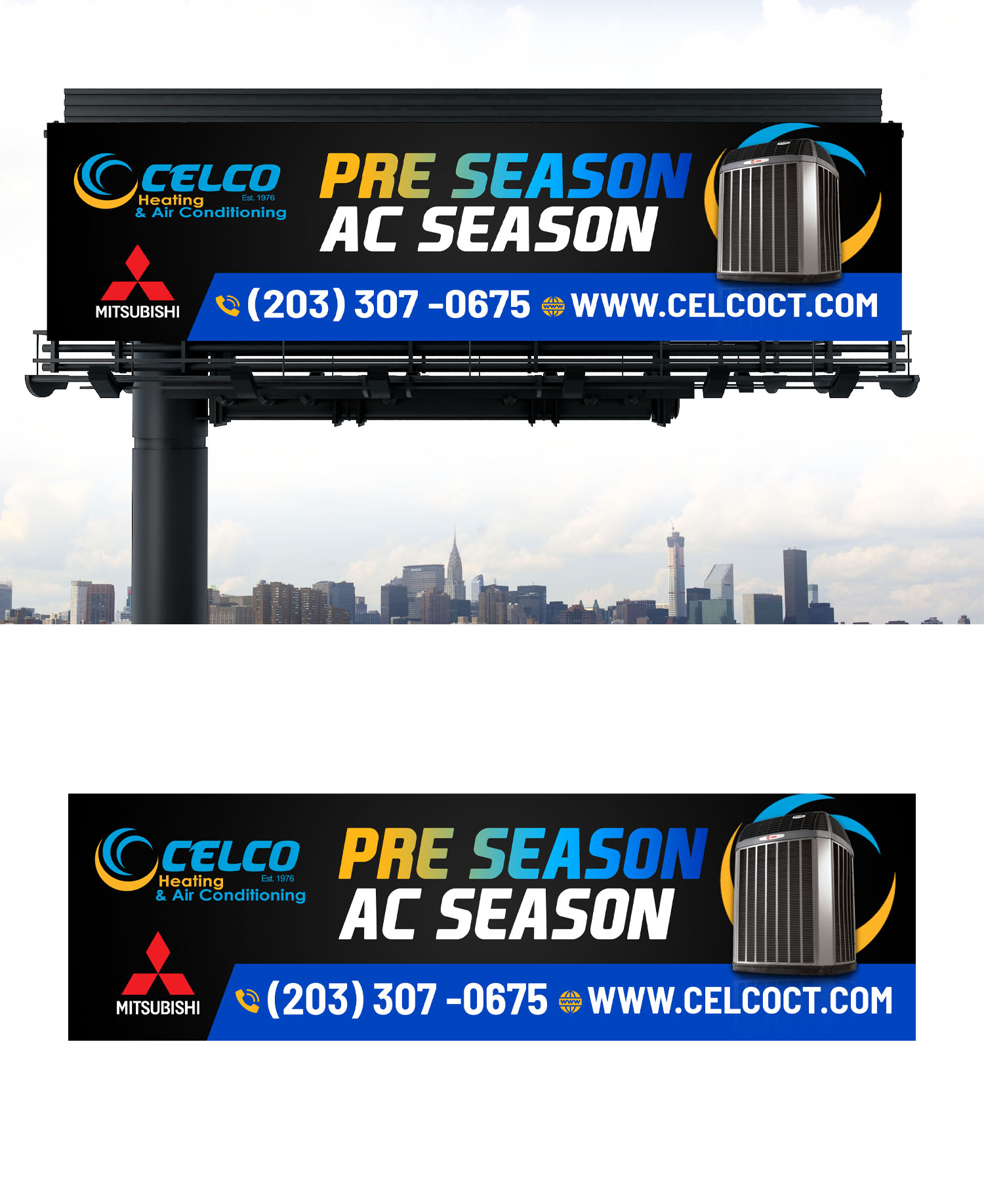 Billboard Design by debdesign for Celco Heating and AC | Design #32579172