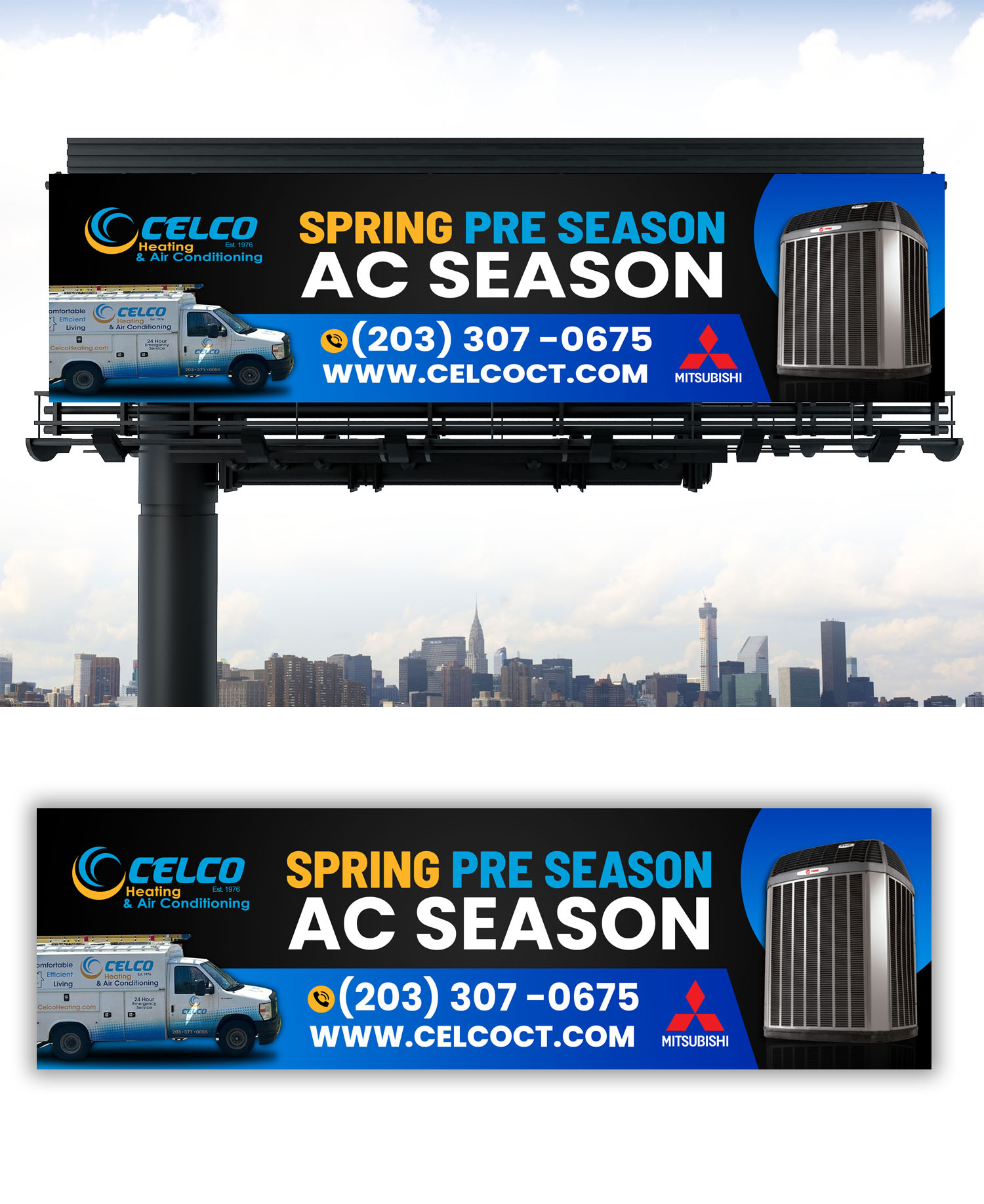 Billboard Design by debdesign for Celco Heating and AC | Design #32579173
