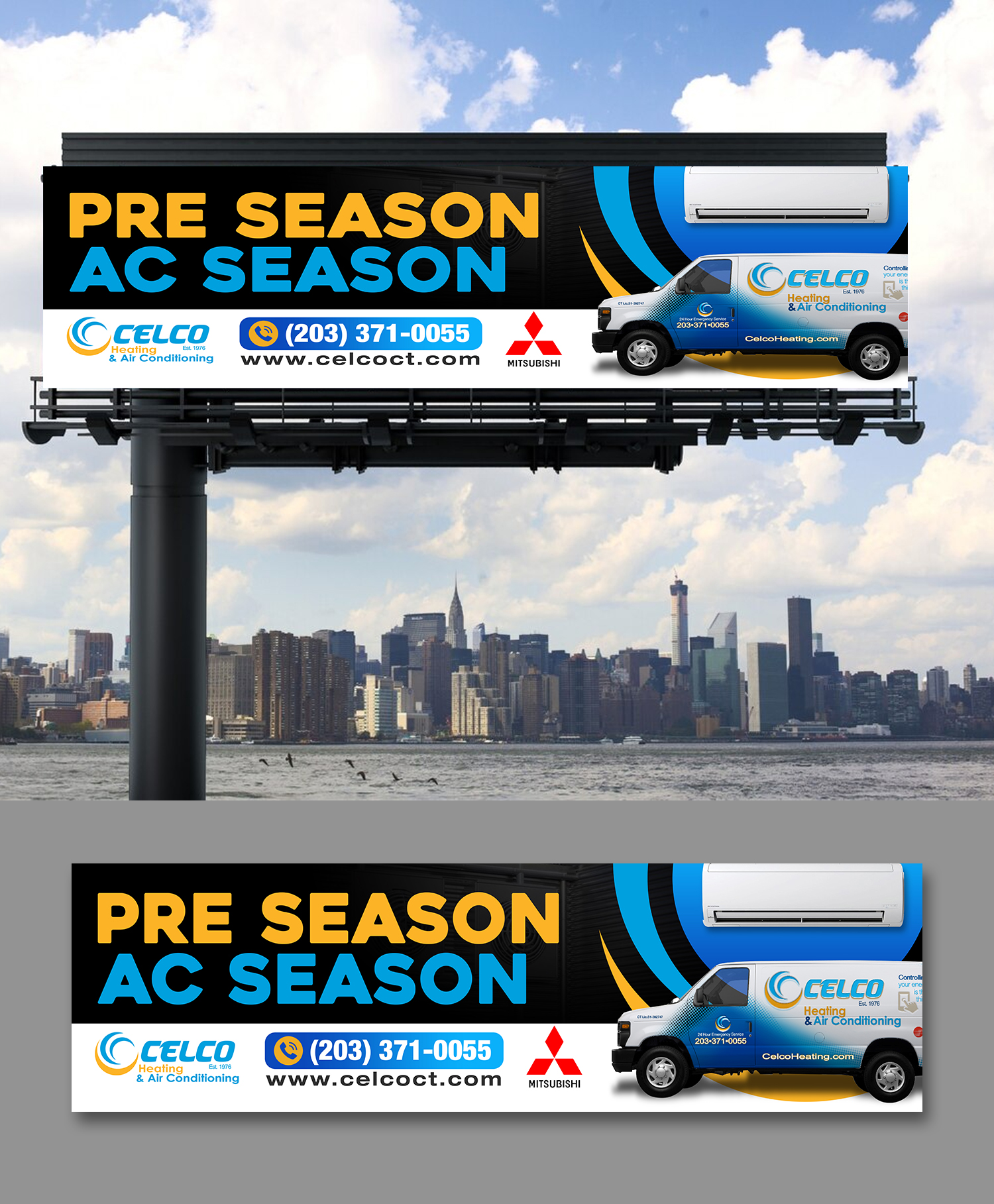 Billboard Design by debdesign for Celco Heating and AC | Design #32579187