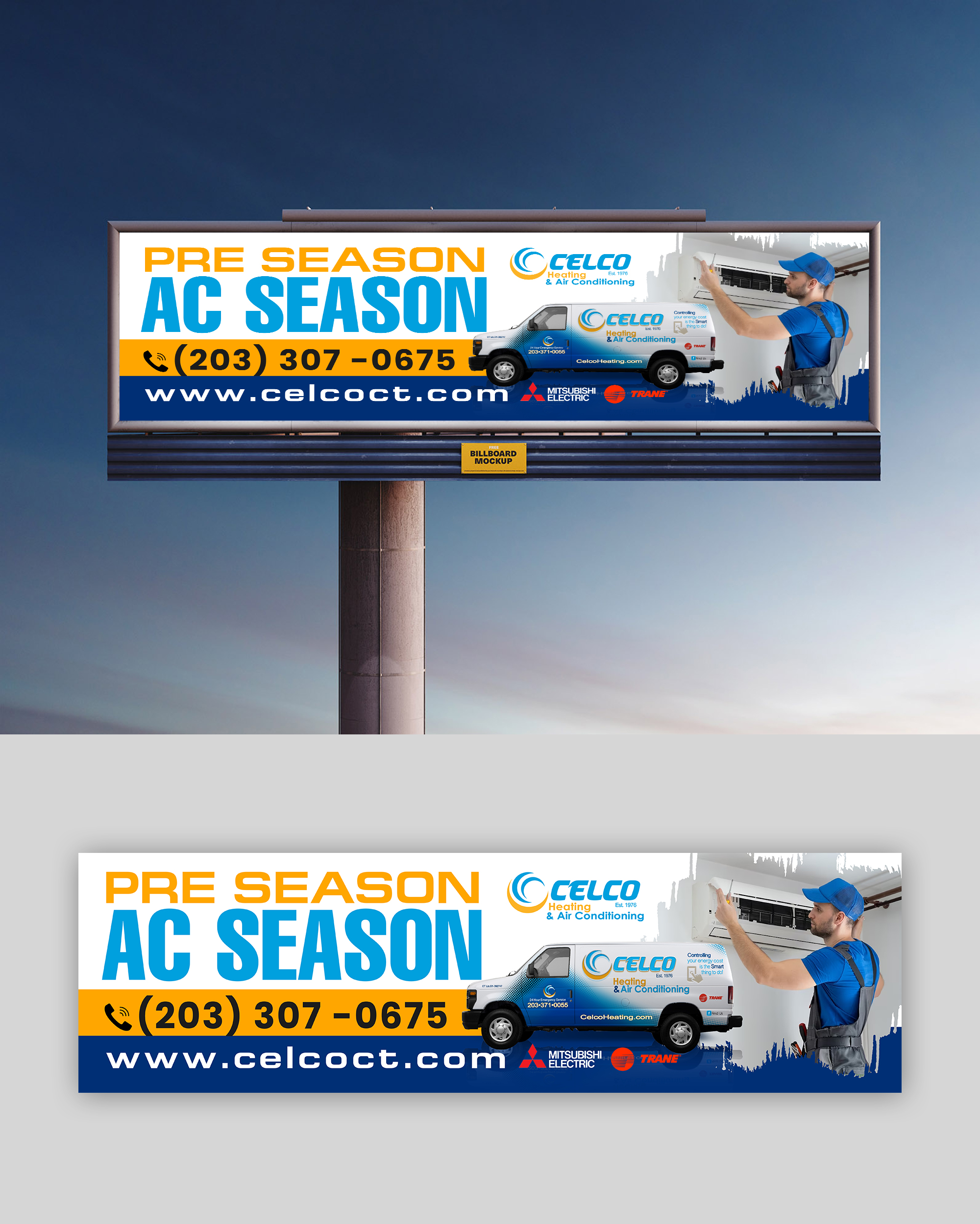 Billboard Design by debdesign for Celco Heating and AC | Design #32579372