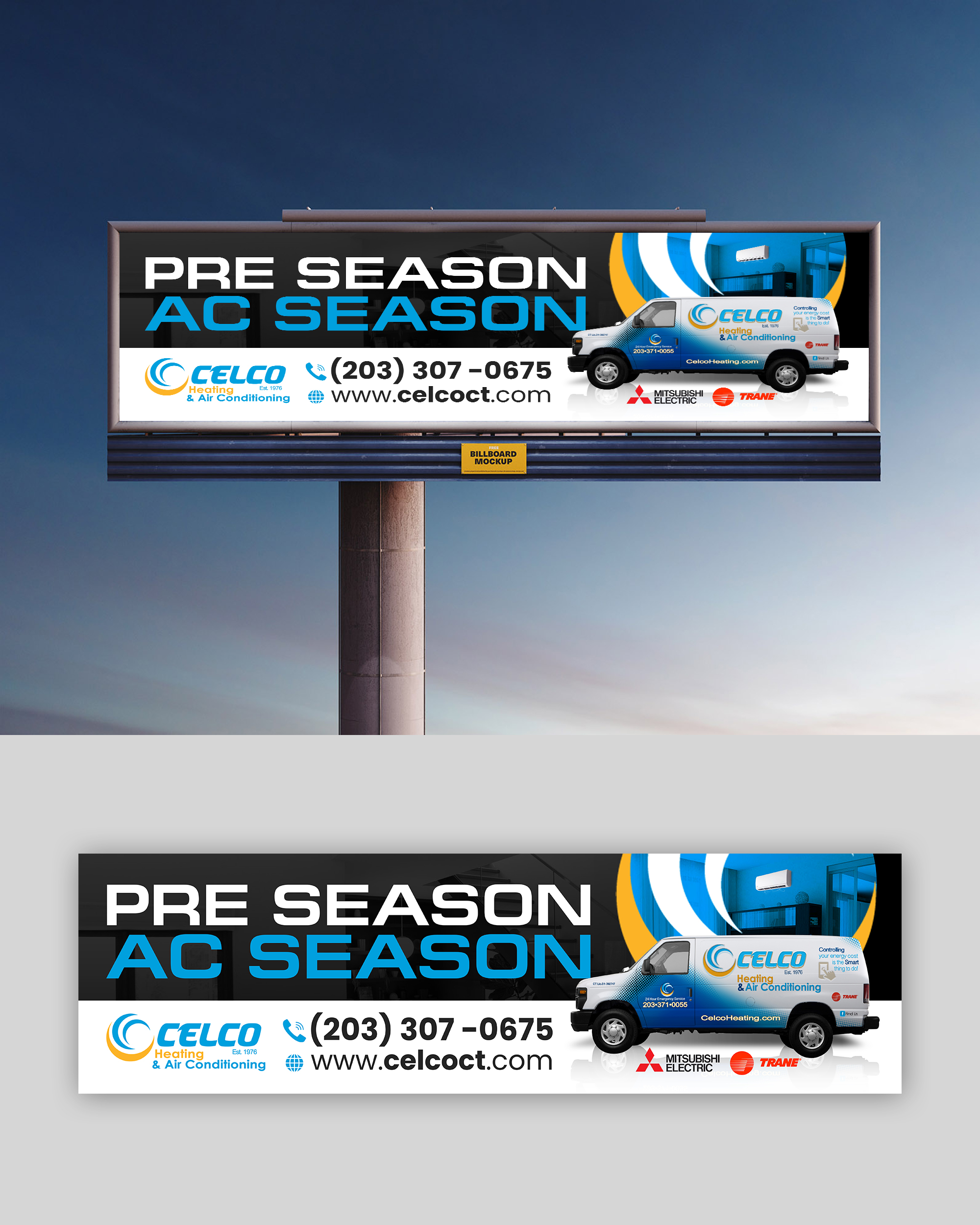 Billboard Design by debdesign for Celco Heating and AC | Design #32579373