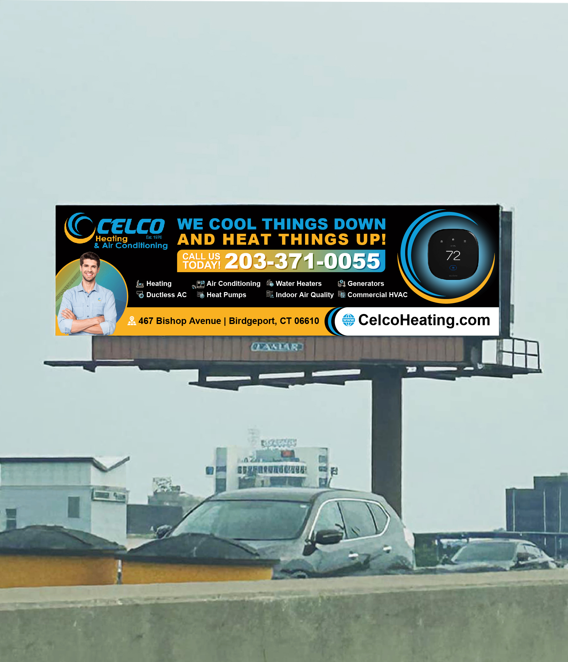 Billboard Design by Titan Solbiz for Celco Heating and AC | Design: #32570262