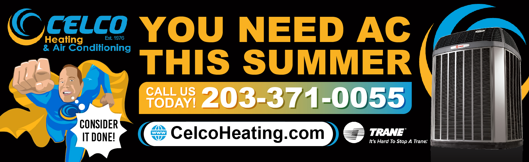 Billboard Design by Titan Solbiz for Celco Heating and AC | Design #32599659