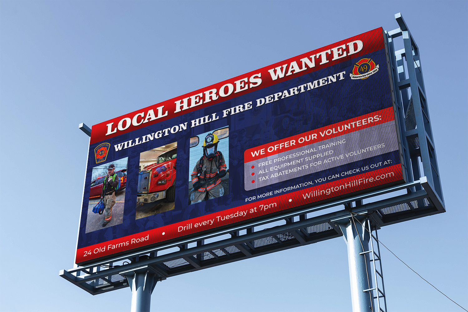 Graphic Design by Disenio Workz for WILLINGTON HILL FIRE DEPARTMENT | Design #32566430