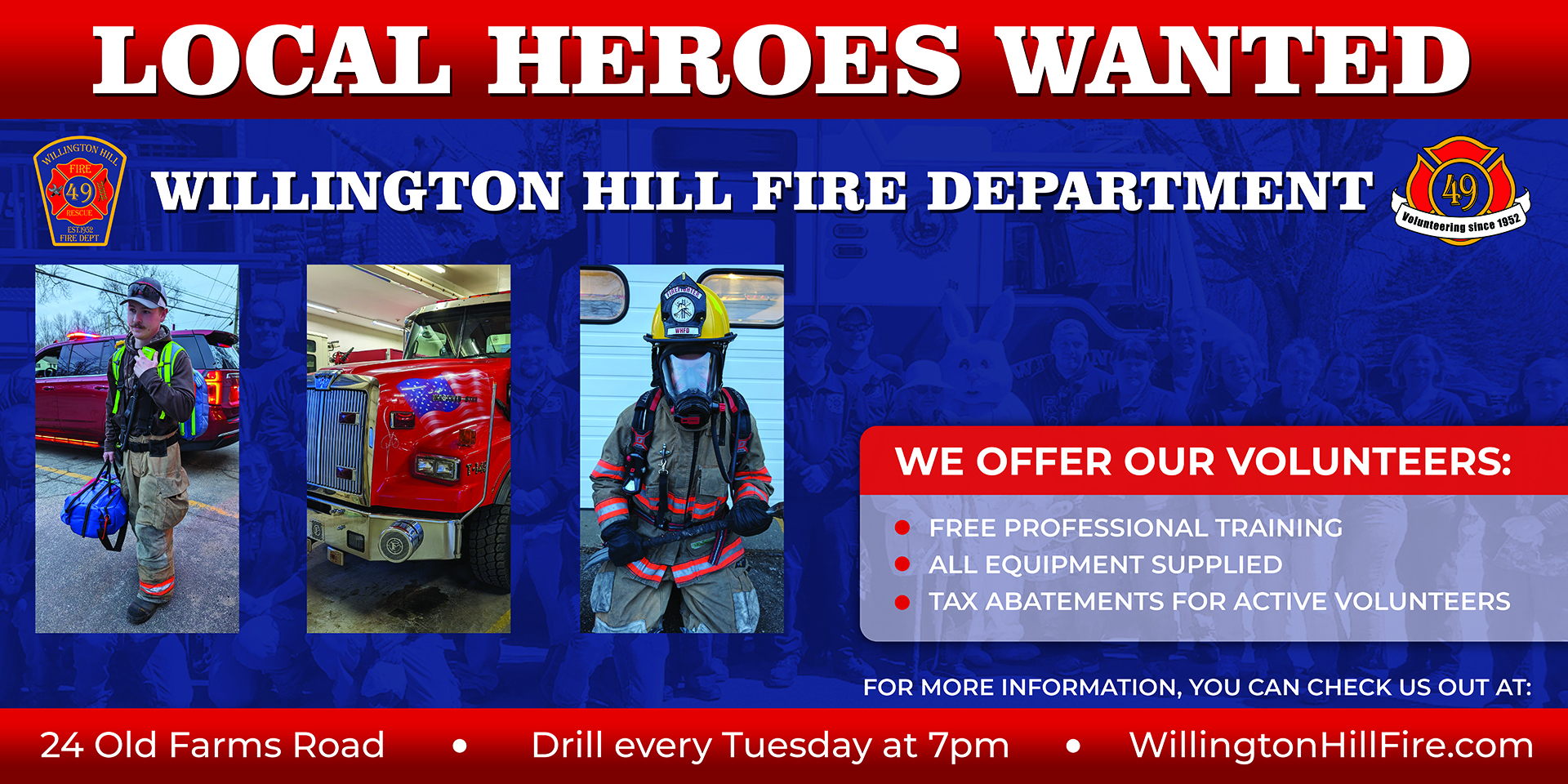 Graphic Design by Disenio Workz for WILLINGTON HILL FIRE DEPARTMENT | Design #32566431