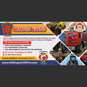 Graphic Design by Anhar for WILLINGTON HILL FIRE DEPARTMENT | Design: #32543194