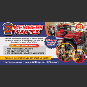Graphic Design by Anhar for WILLINGTON HILL FIRE DEPARTMENT | Design: #32543809