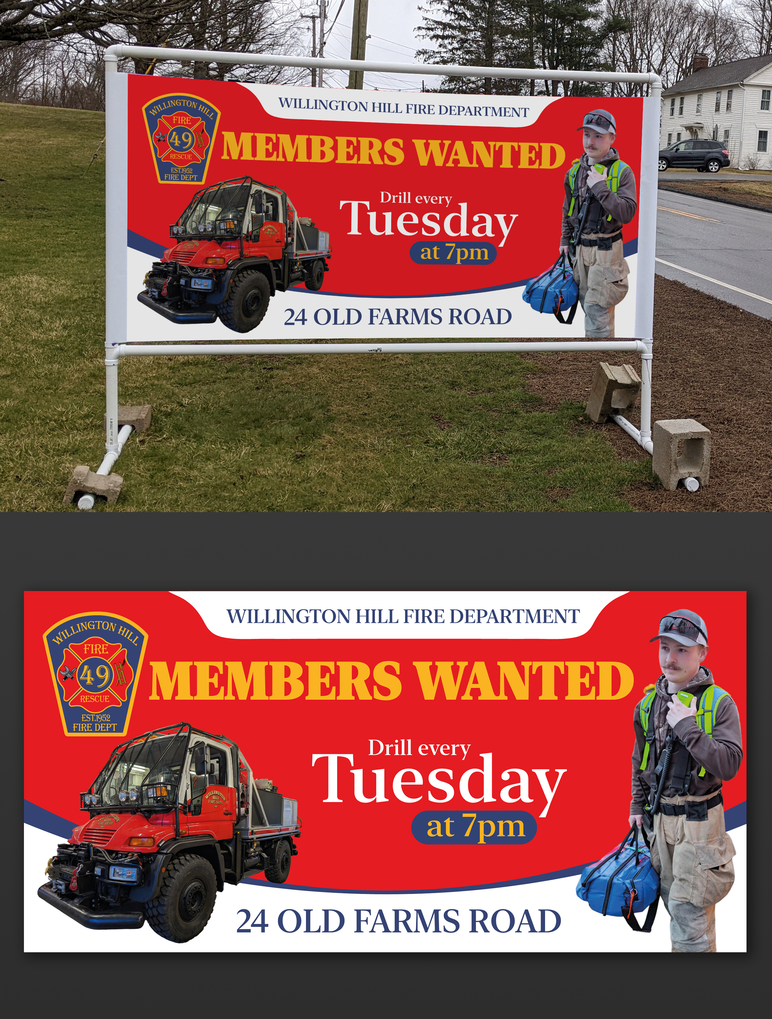 Design Graphique par Adi GFX pour WILLINGTON HILL FIRE DEPARTMENT | Design #32540970