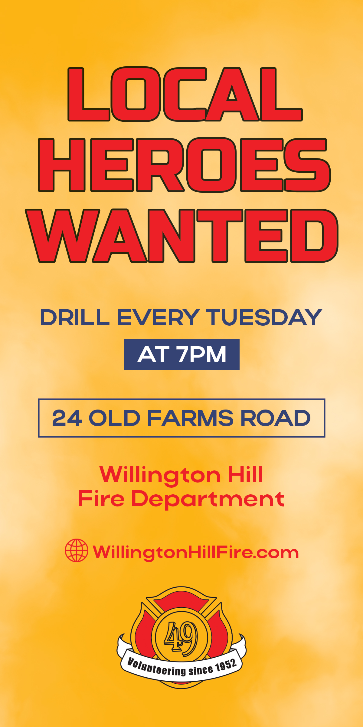 Graphic Design by Elsa Designs for WILLINGTON HILL FIRE DEPARTMENT | Design #32546227