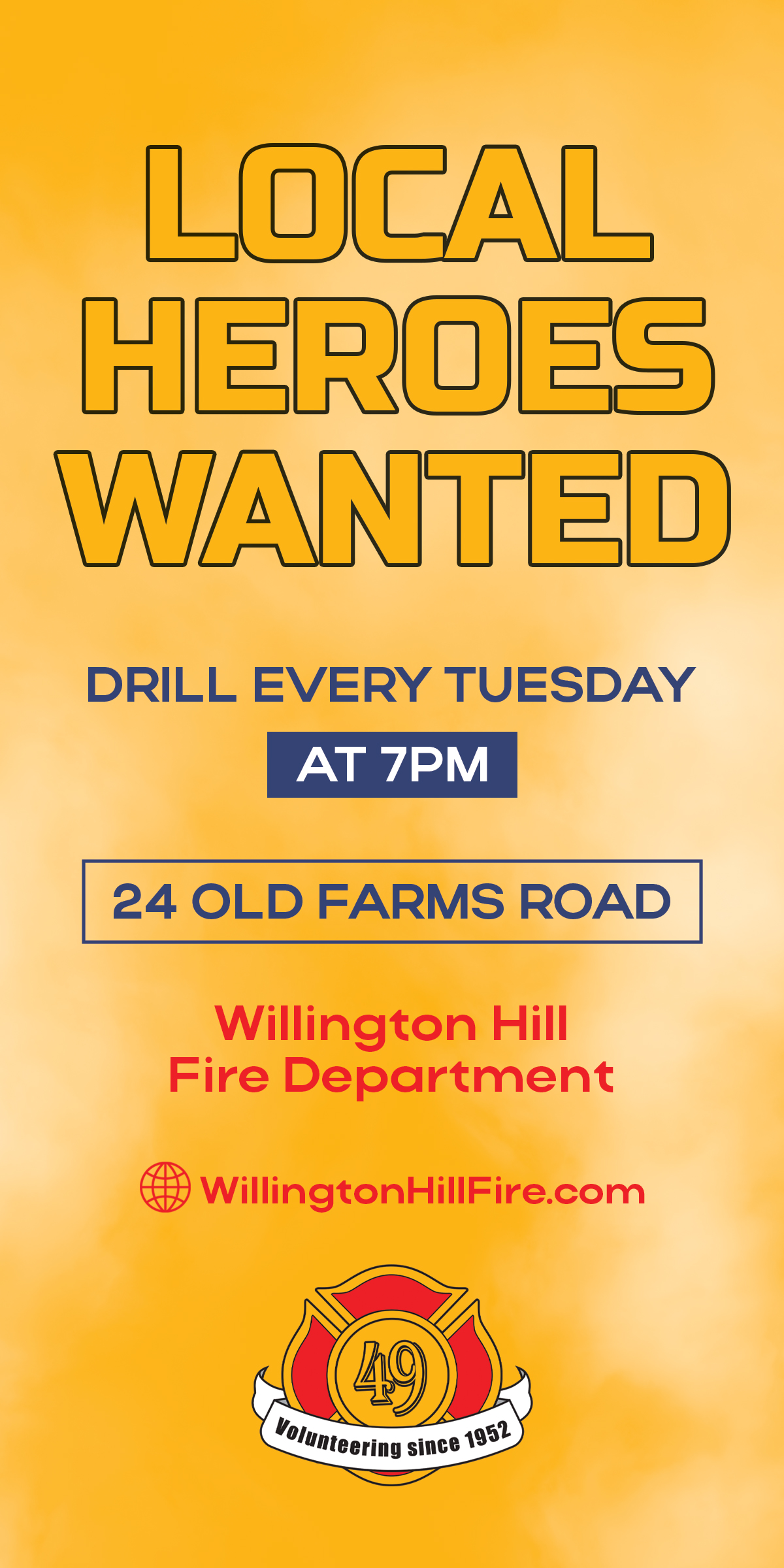 Graphic Design by Elsa Designs for WILLINGTON HILL FIRE DEPARTMENT | Design #32546228
