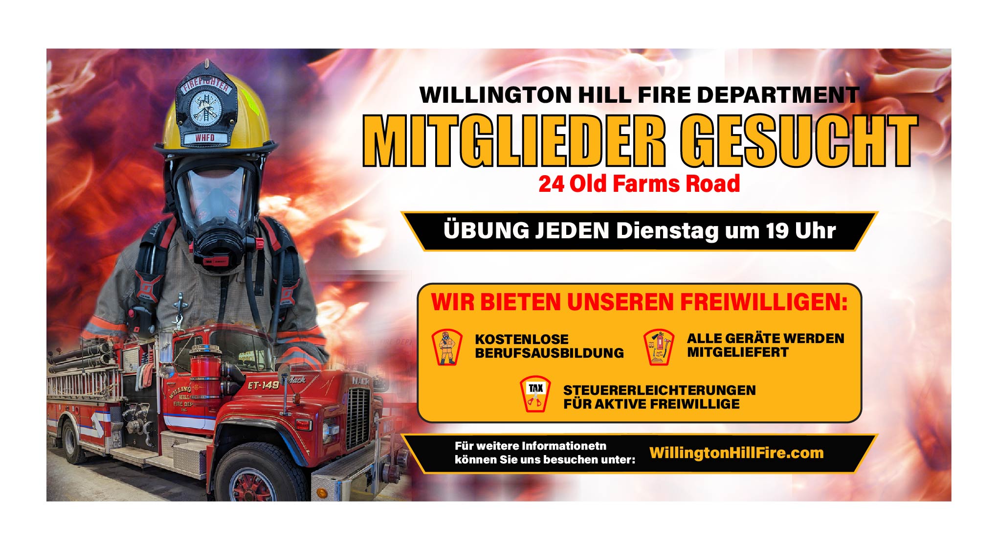 Graphic Design by Fine Graphics House for WILLINGTON HILL FIRE DEPARTMENT | Design #32545403