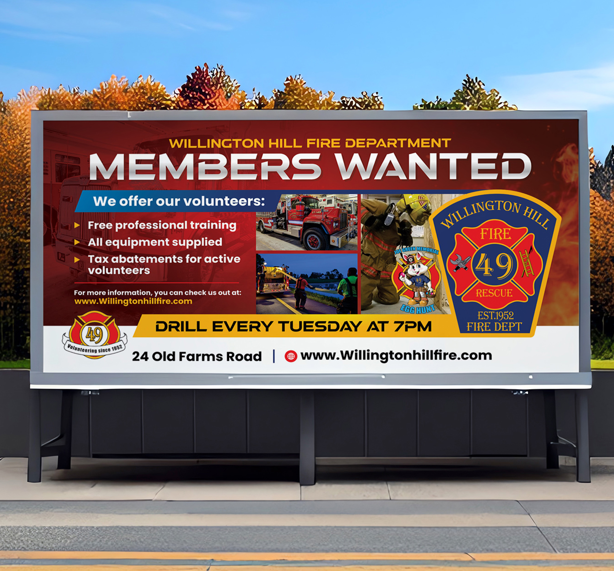 Graphic Design by Dzhafir for WILLINGTON HILL FIRE DEPARTMENT | Design #32540020