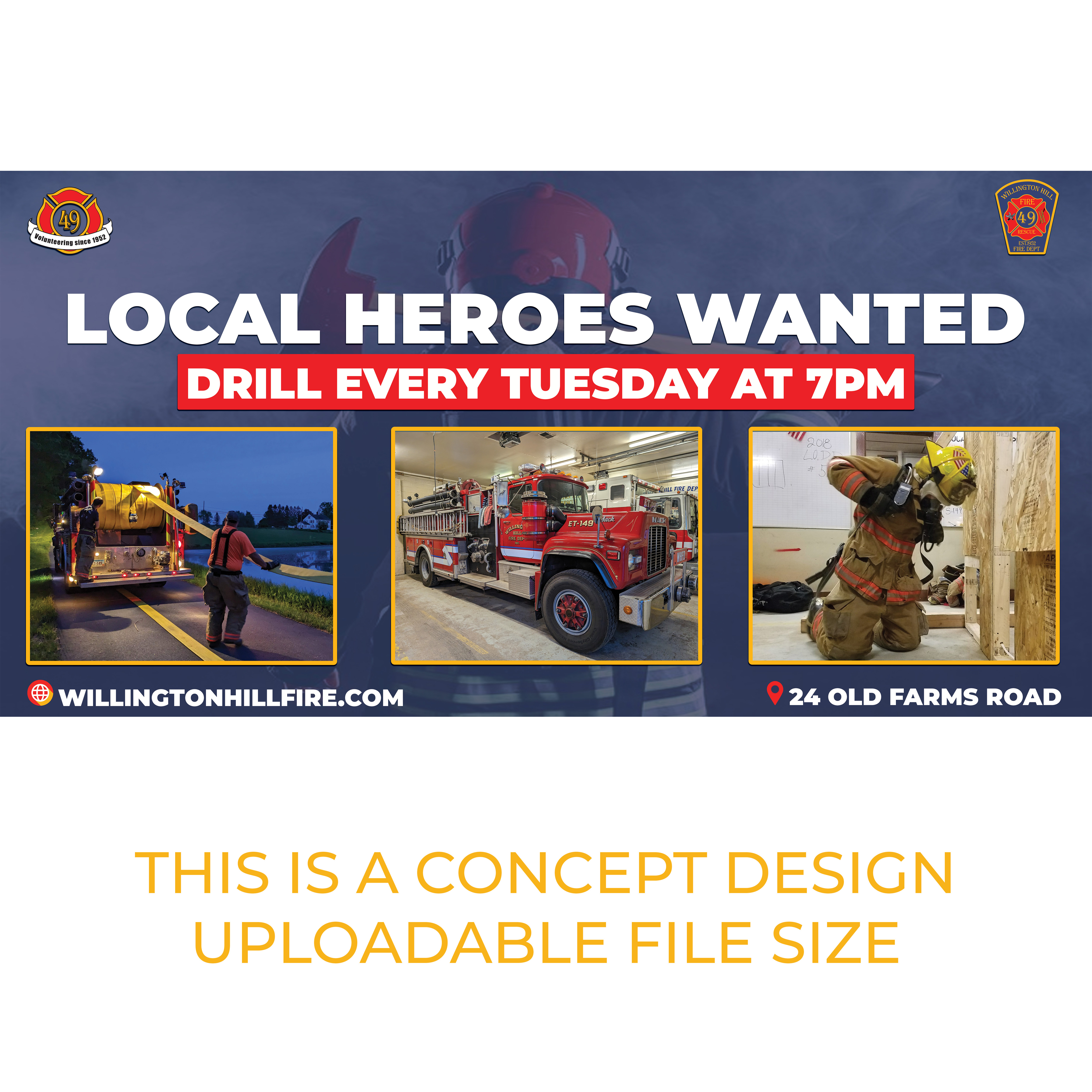 Graphic Design by Gulsher for WILLINGTON HILL FIRE DEPARTMENT | Design #32550814