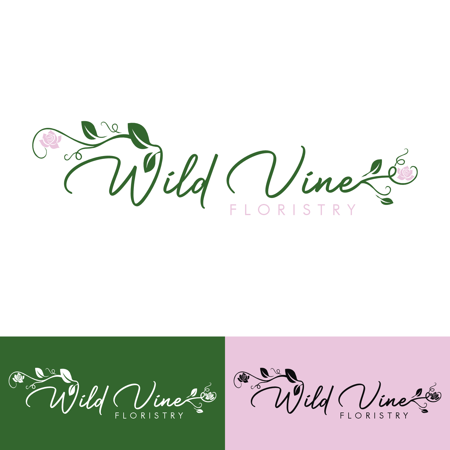 Logo Design by Dalang Design for Wild Vine Floristry | Design #32549252