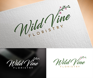 Logo Design by Vishak vasu for Wild Vine Floristry | Design: #32597166