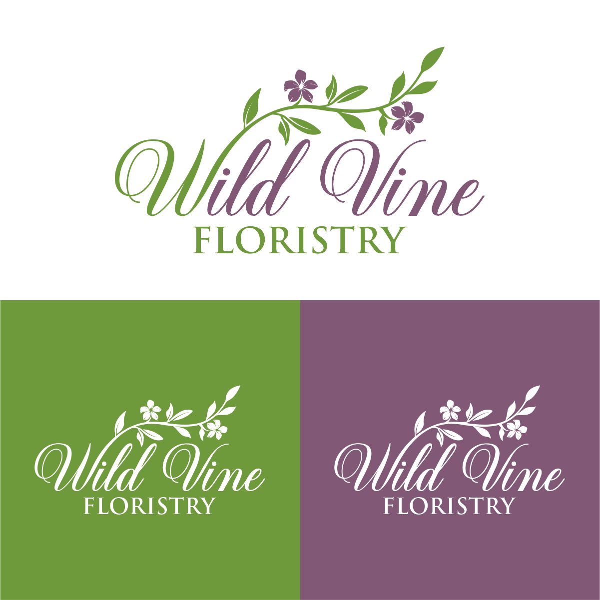 Logo Design by creative.bugs for Wild Vine Floristry | Design #32554116
