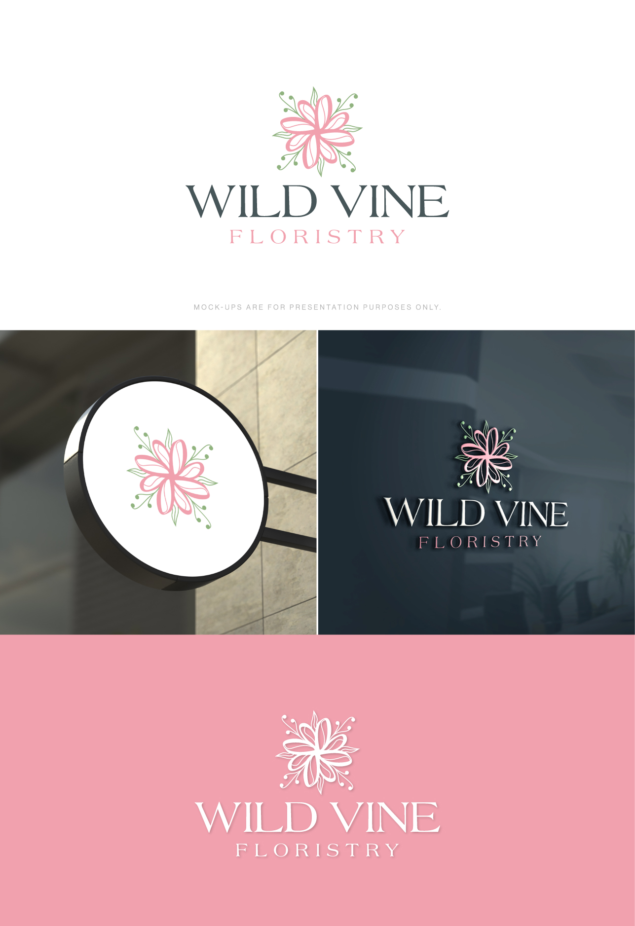 Logo Design by The Lion Studios for Wild Vine Floristry | Design #32557442