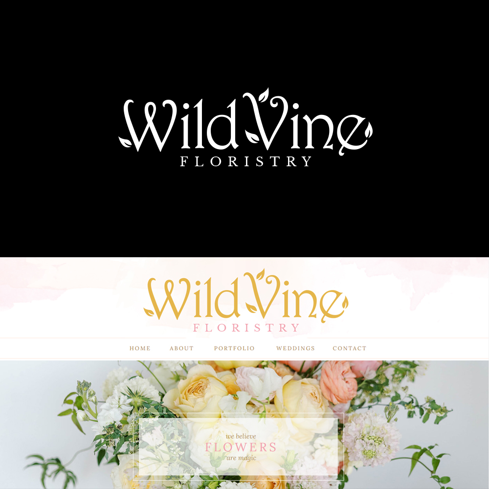 Logo Design by PsyPen for Wild Vine Floristry | Design #32551163