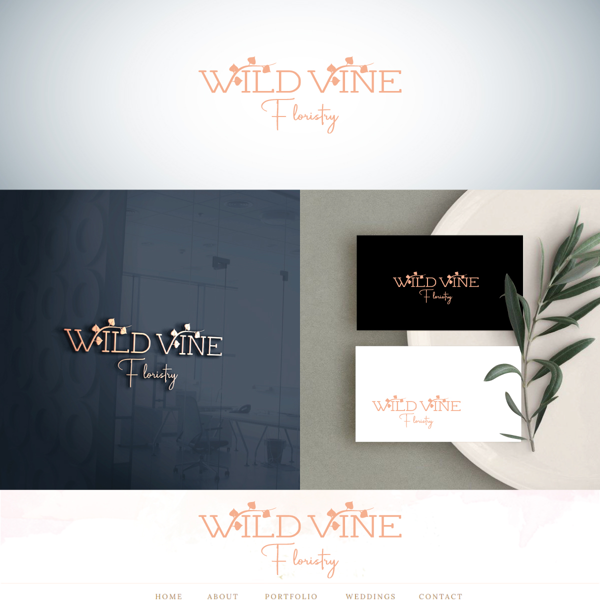 Logo Design by Magic of Art for Wild Vine Floristry | Design #32552834