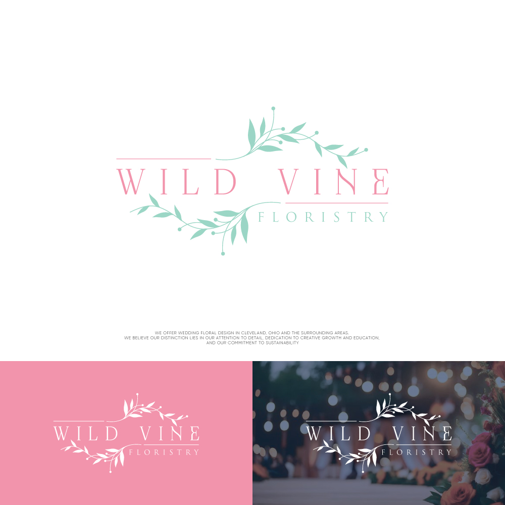 Logo Design by Magic of Art for Wild Vine Floristry | Design #32575679