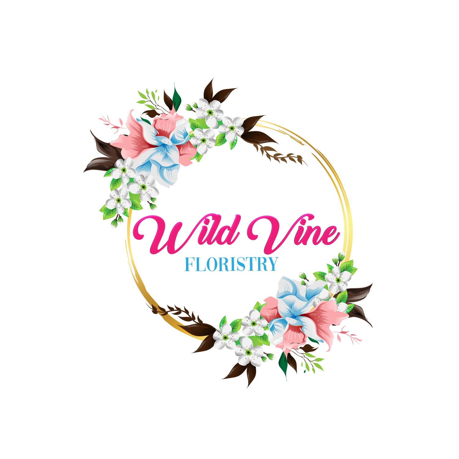 Logo Design by Sobisss for Wild Vine Floristry | Design #32553797