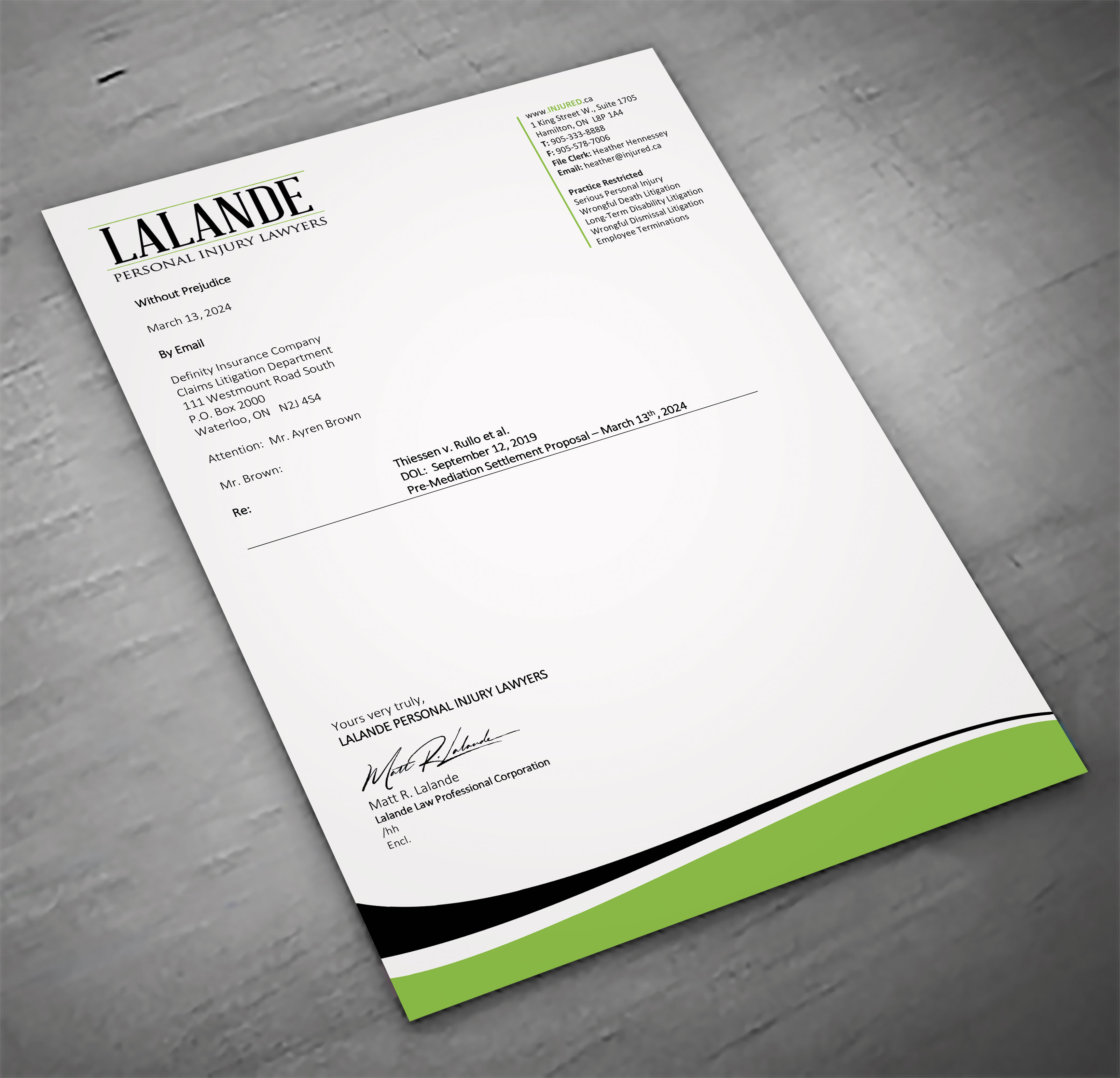 Stationery Design by sadikul islam for Injured.ca  | Design #32557937