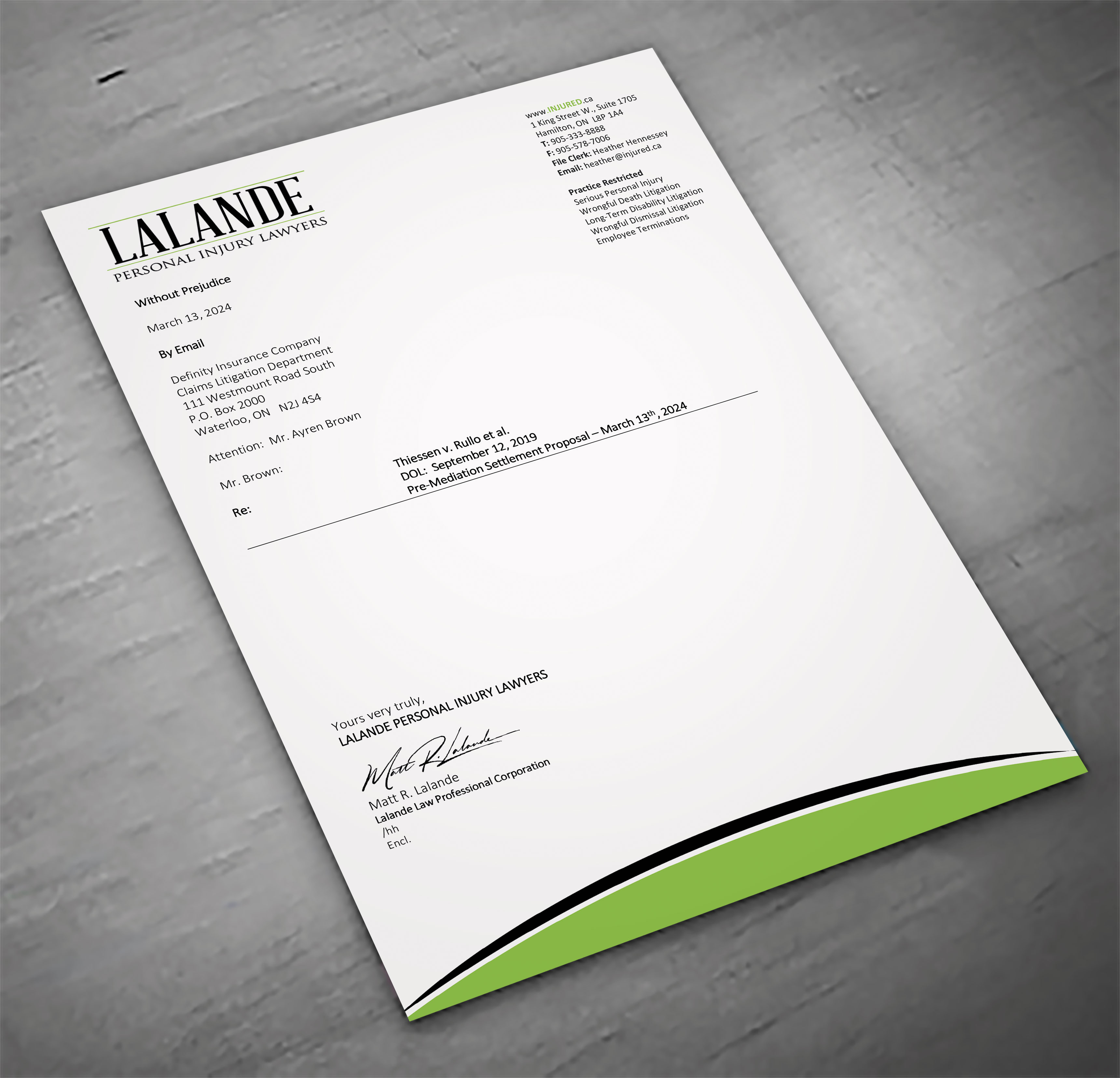 Stationery Design by sadikul islam for Injured.ca  | Design #32557988