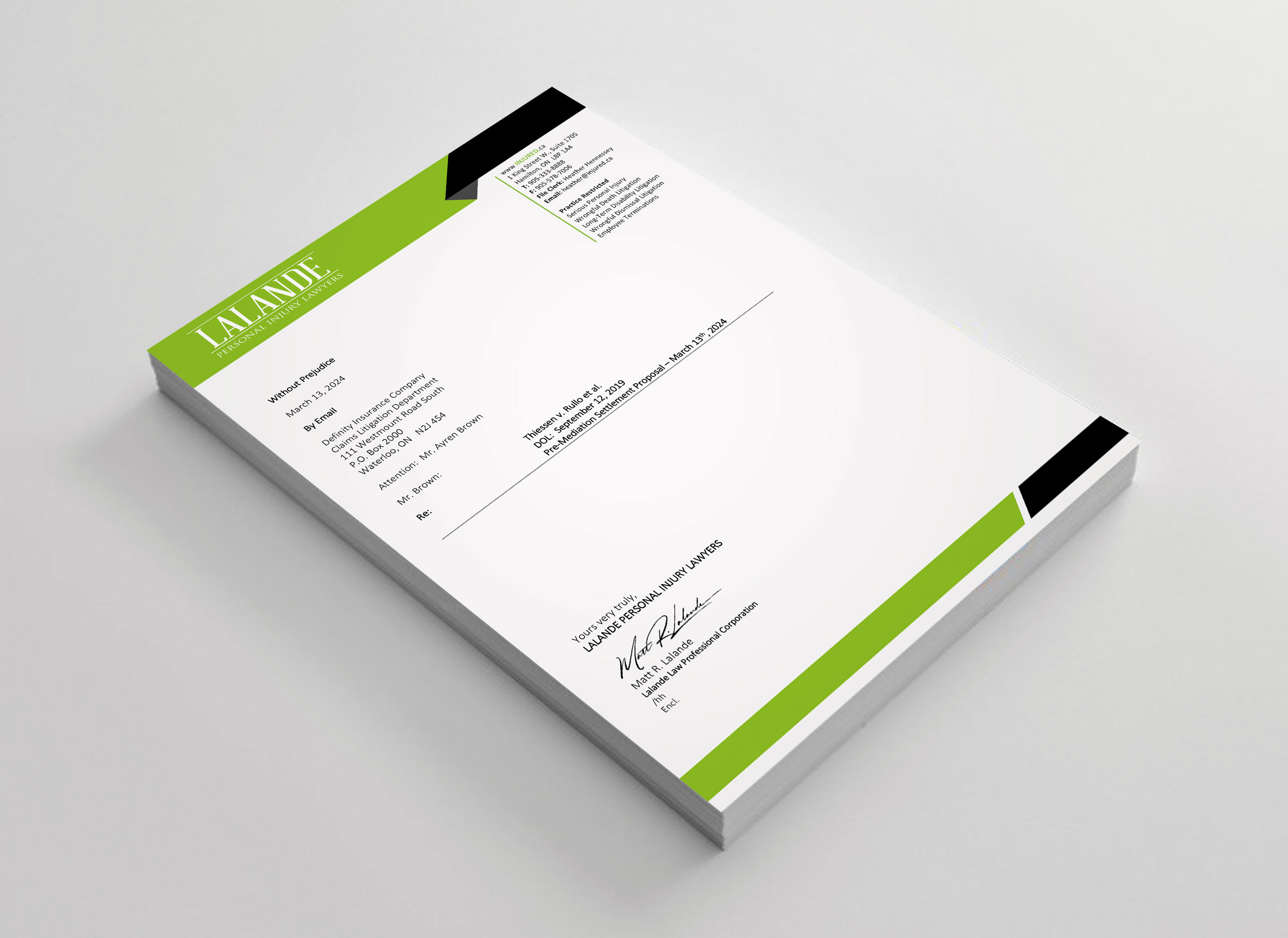 Stationery Design by sadikul islam for Injured.ca  | Design #32558020