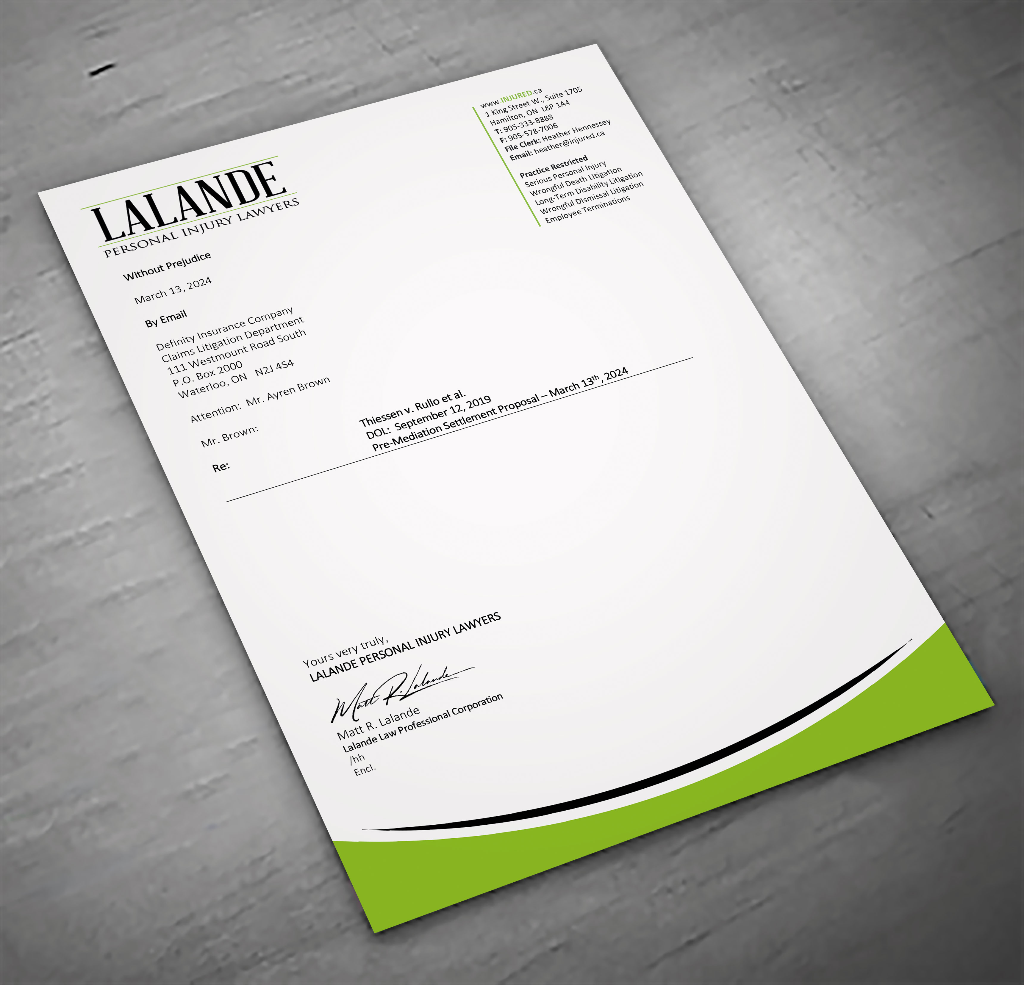 Stationery Design by sadikul islam for Injured.ca  | Design #32558082