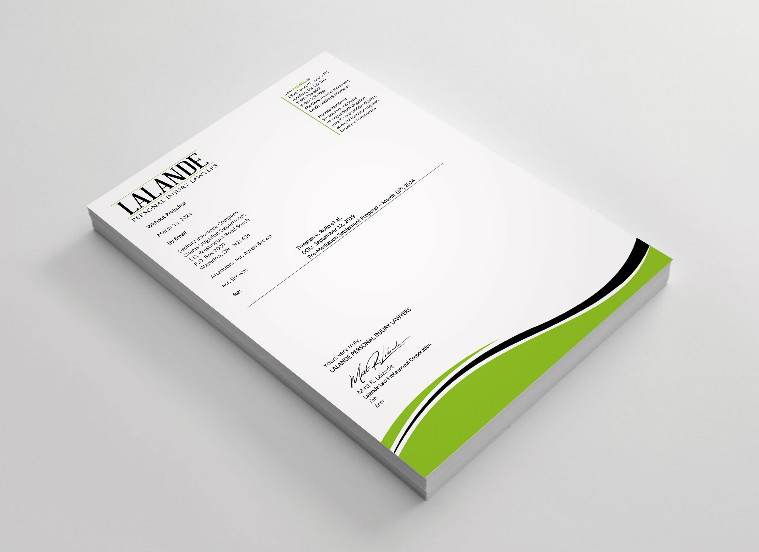 Diseño de Papelería por sadikul islam para Injured.ca  | Diseño #32558187