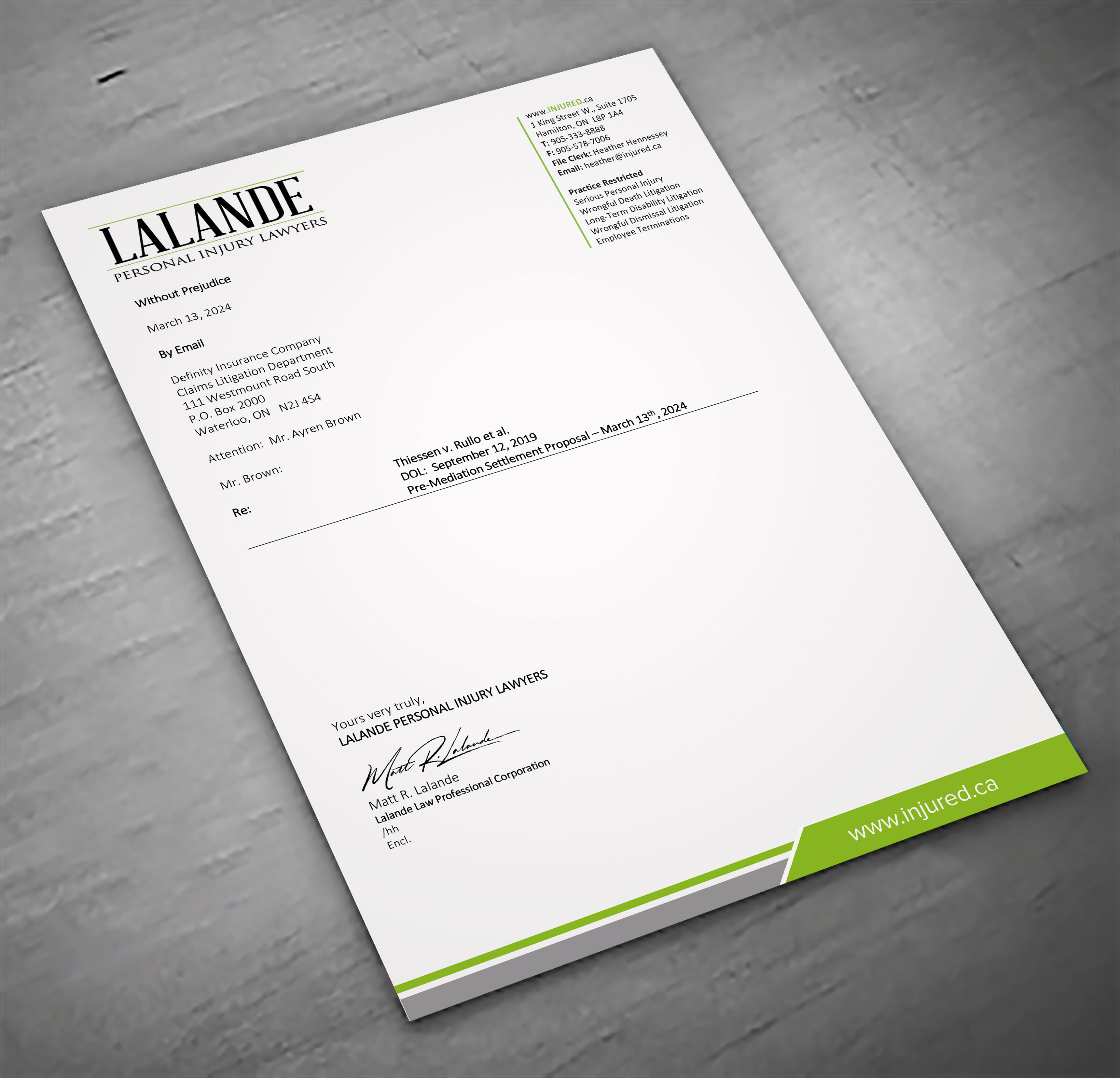 Stationery Design by sadikul islam for Injured.ca  | Design #32558212