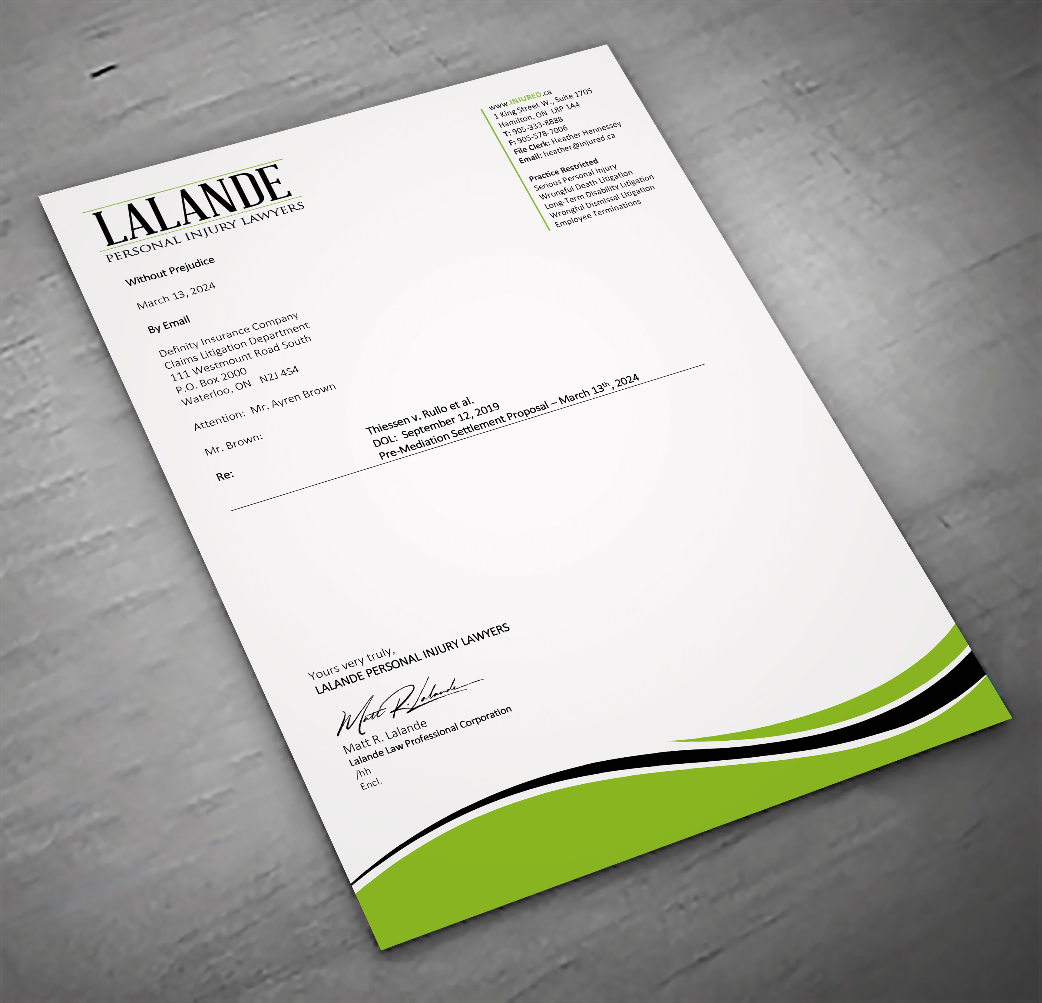 Stationery Design by sadikul islam for Injured.ca  | Design #32558213