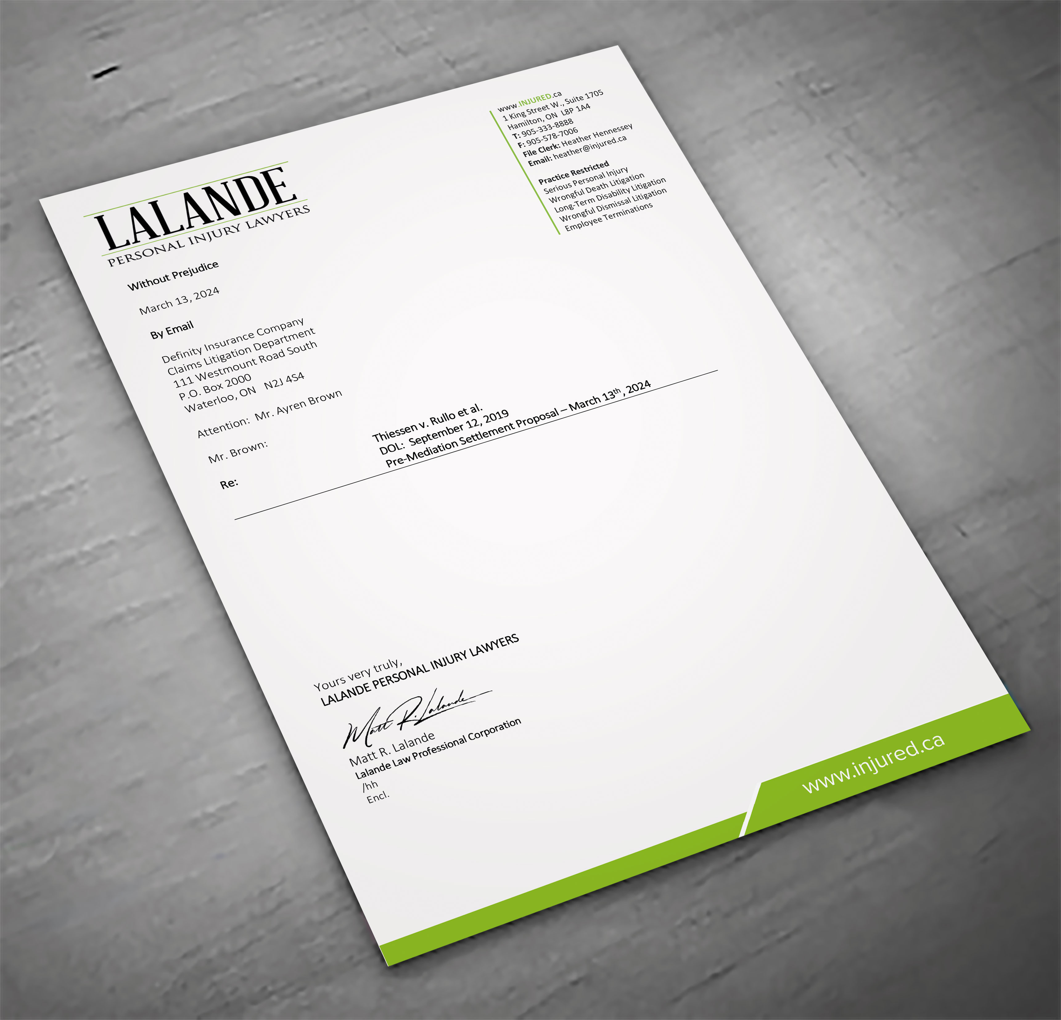 Stationery Design by sadikul islam for Injured.ca  | Design #32558222