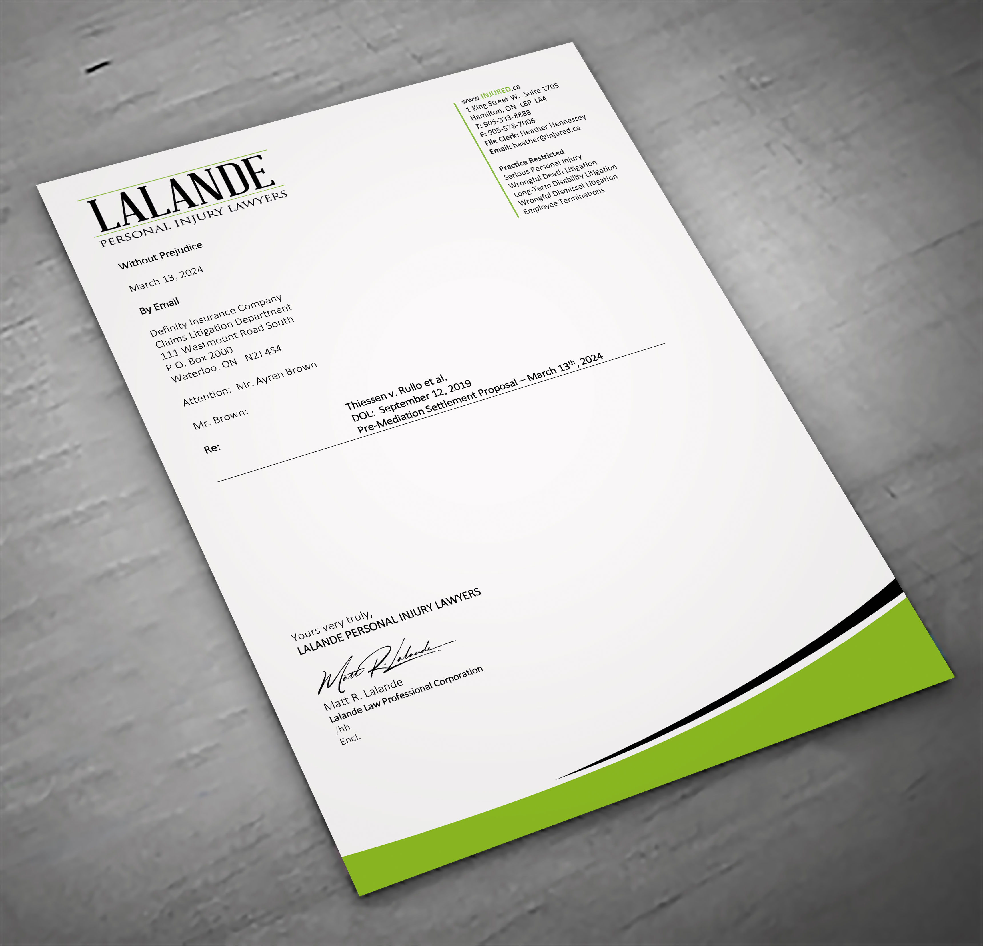 Diseño de Papelería por sadikul islam para Injured.ca  | Diseño #32558257