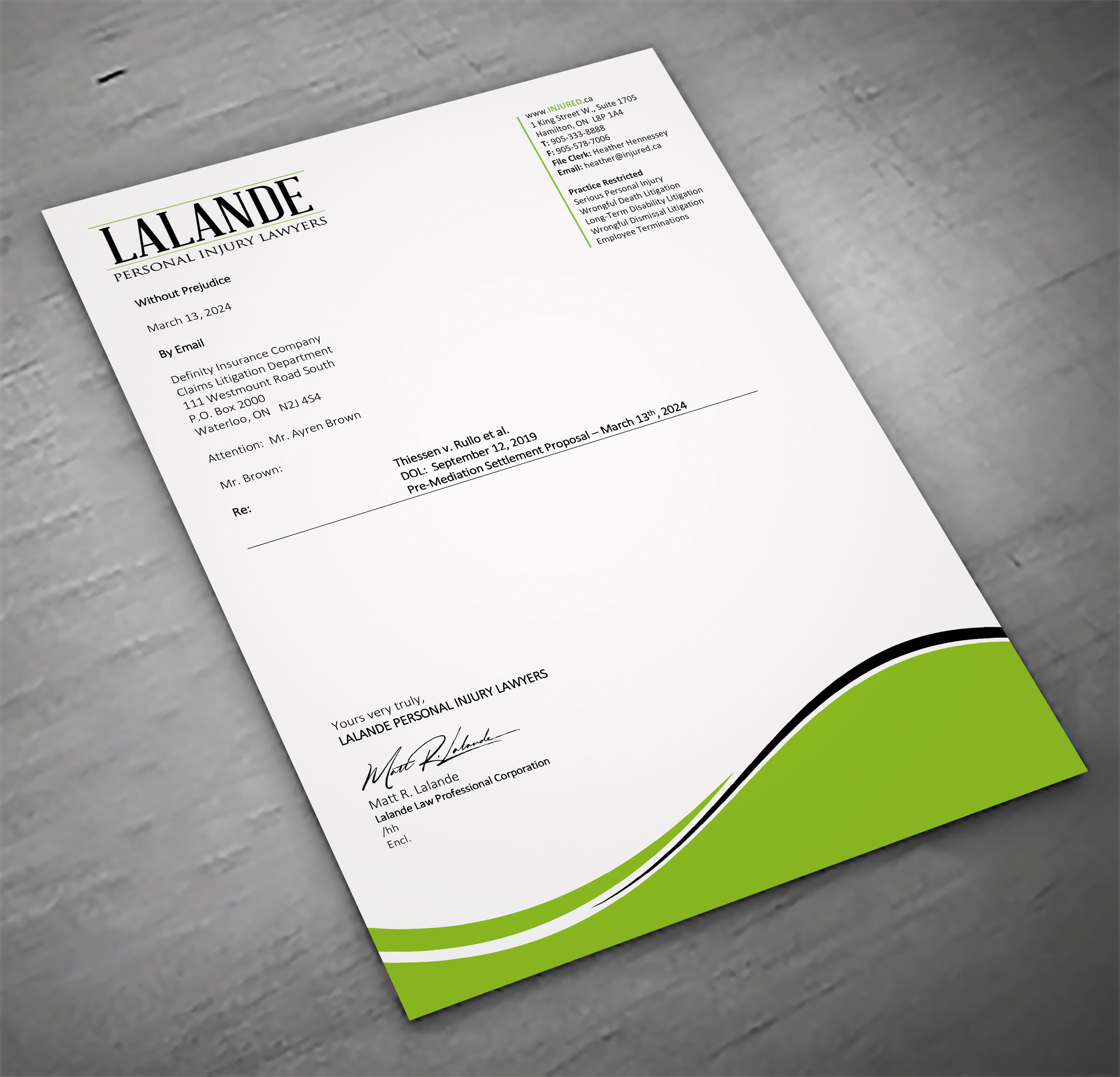 Stationery Design by sadikul islam for Injured.ca  | Design #32558268